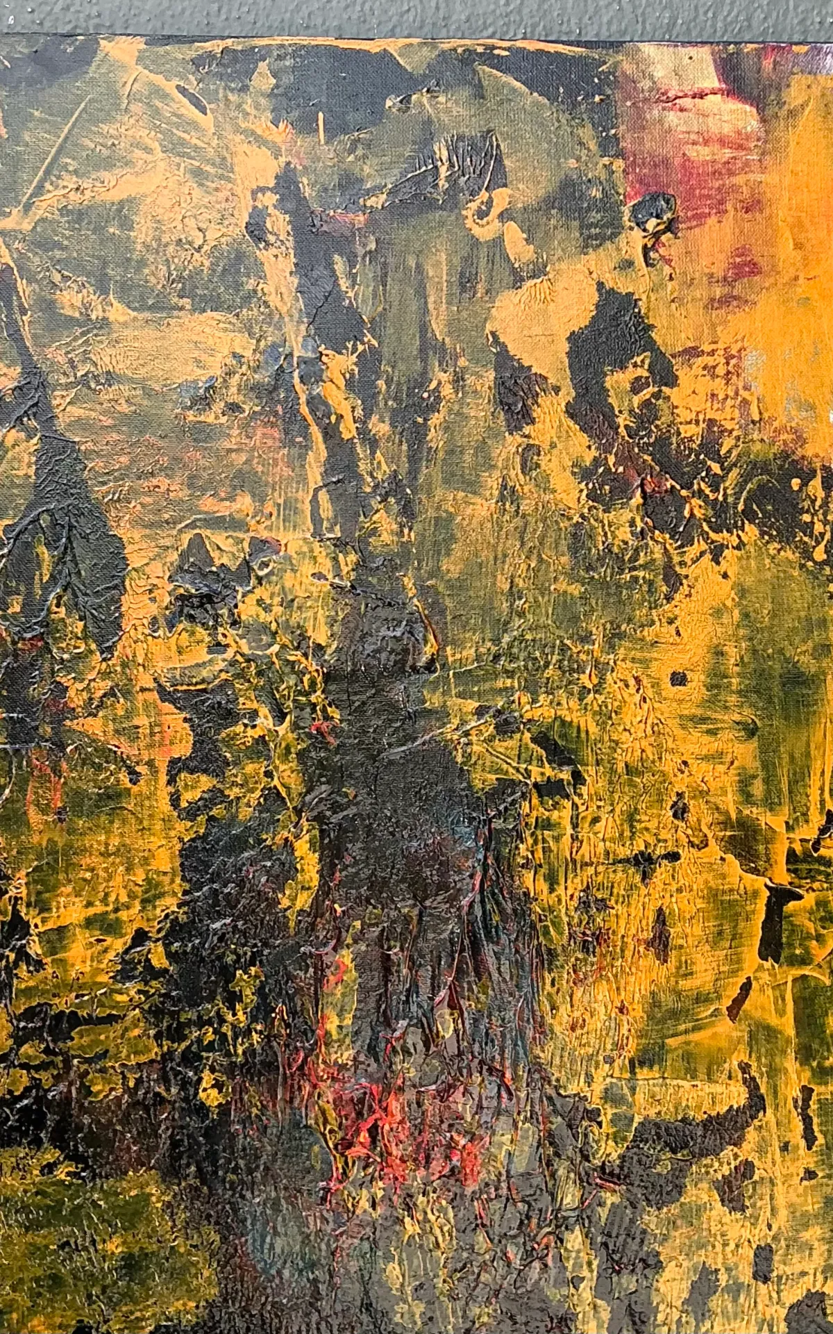 Vintage Abstract Expressionist Painting on Canvas — additional photo 5