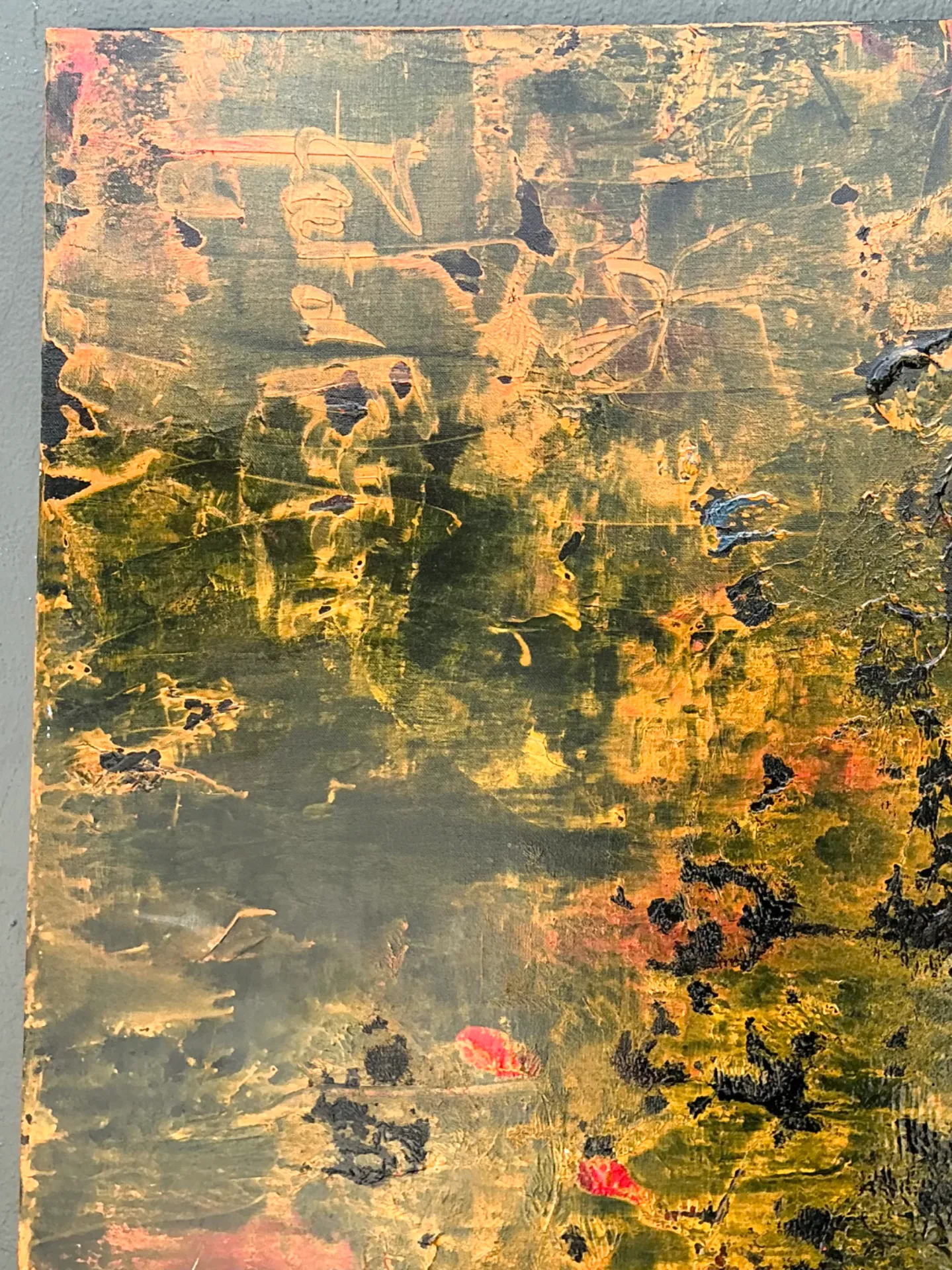 Vintage Abstract Expressionist Painting on Canvas — additional photo 7