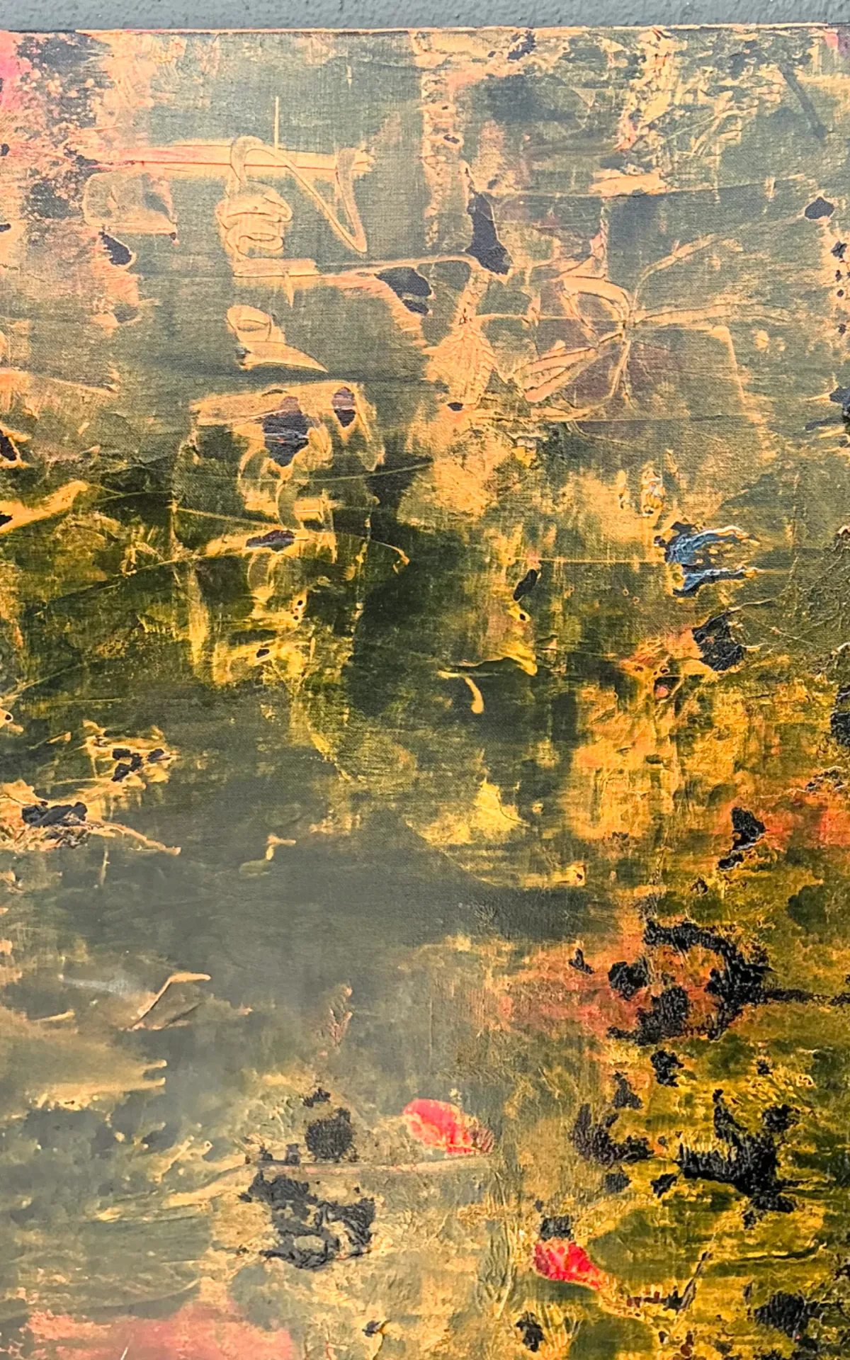 Vintage Abstract Expressionist Painting on Canvas — additional photo 7