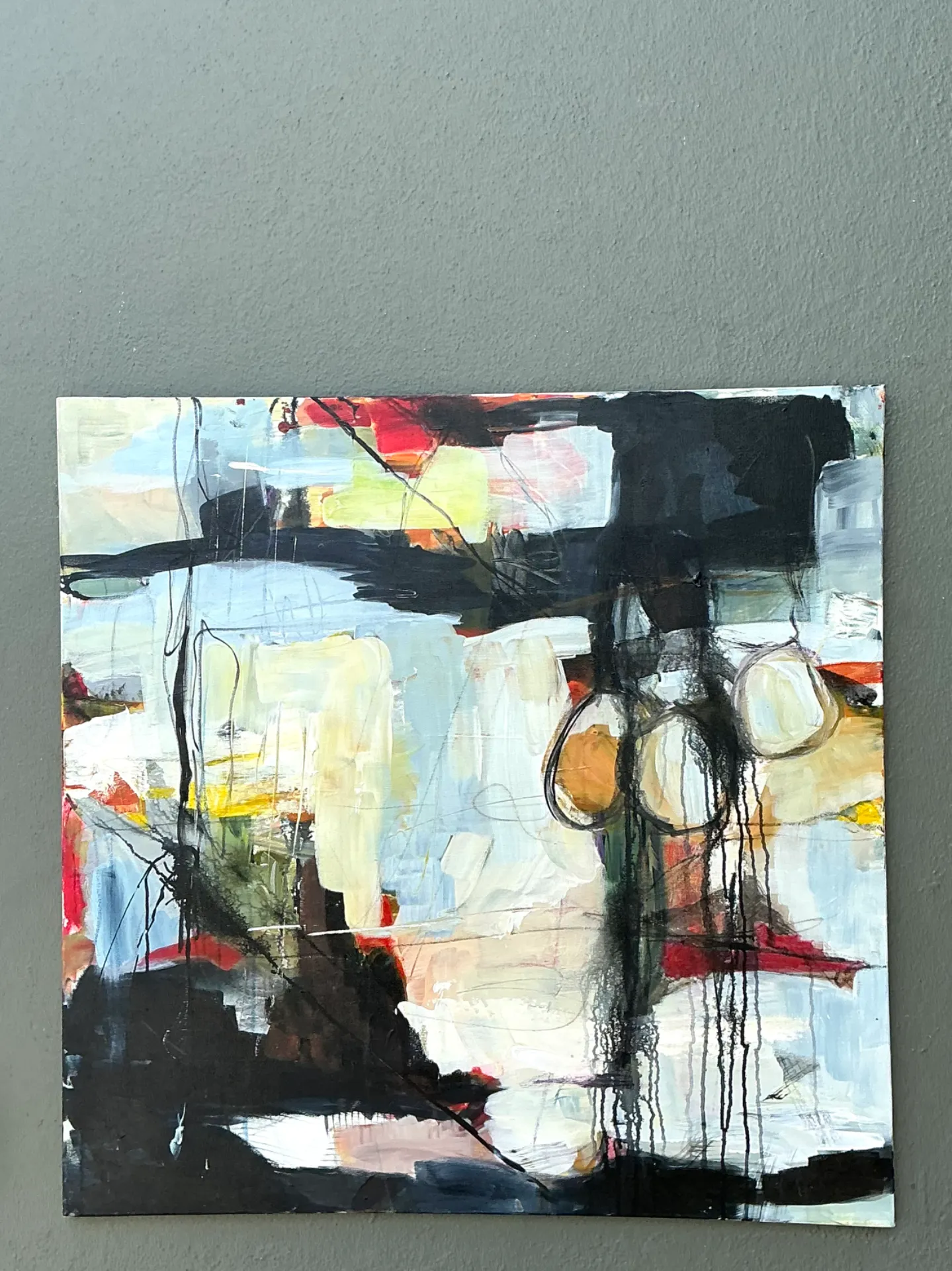 Vintage Abstract Expressionist Oil Painting on Canvas — additional photo 6