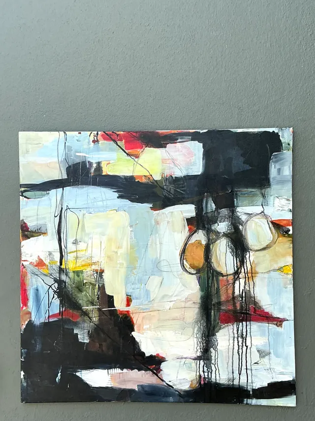 Vintage Abstract Expressionist Oil Painting on Canvas — additional photo 6