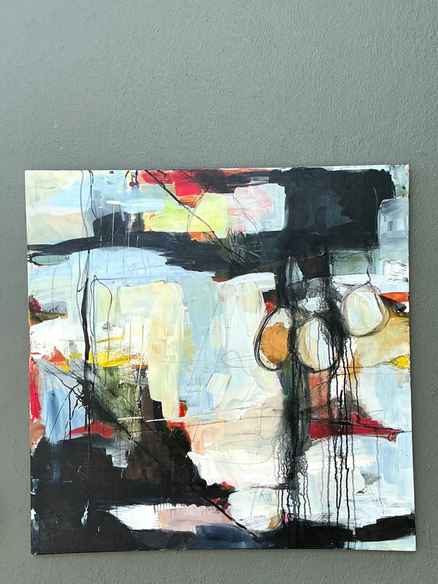 Vintage Abstract Expressionist Oil Painting on Canvas — additional photo 8