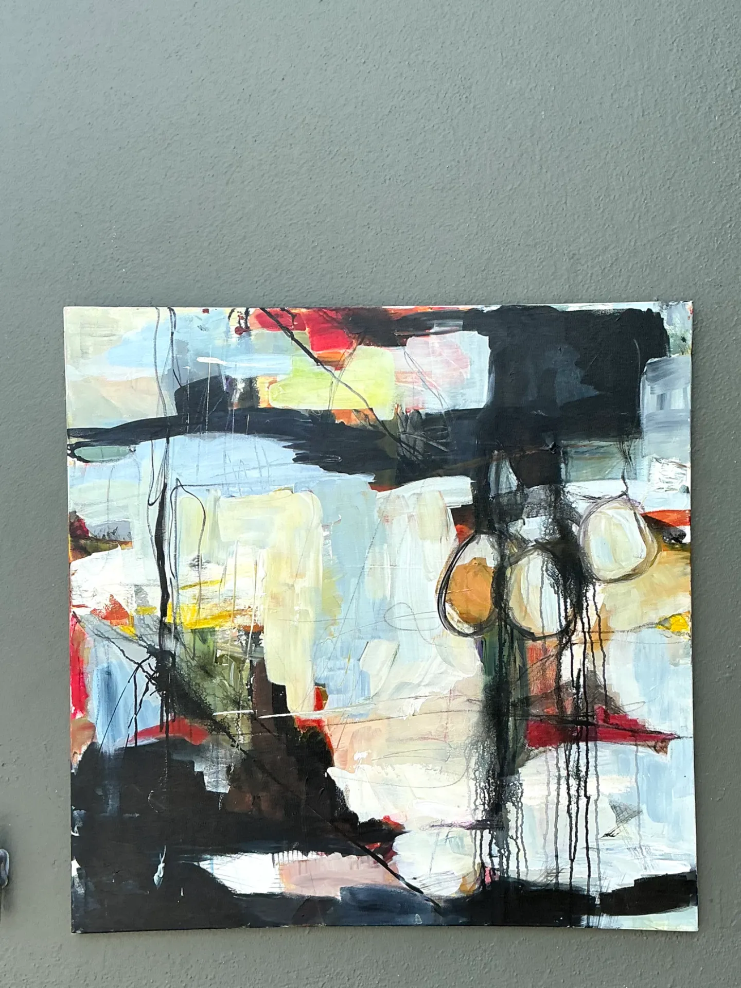 Vintage Abstract Expressionist Oil Painting on Canvas — additional photo 5