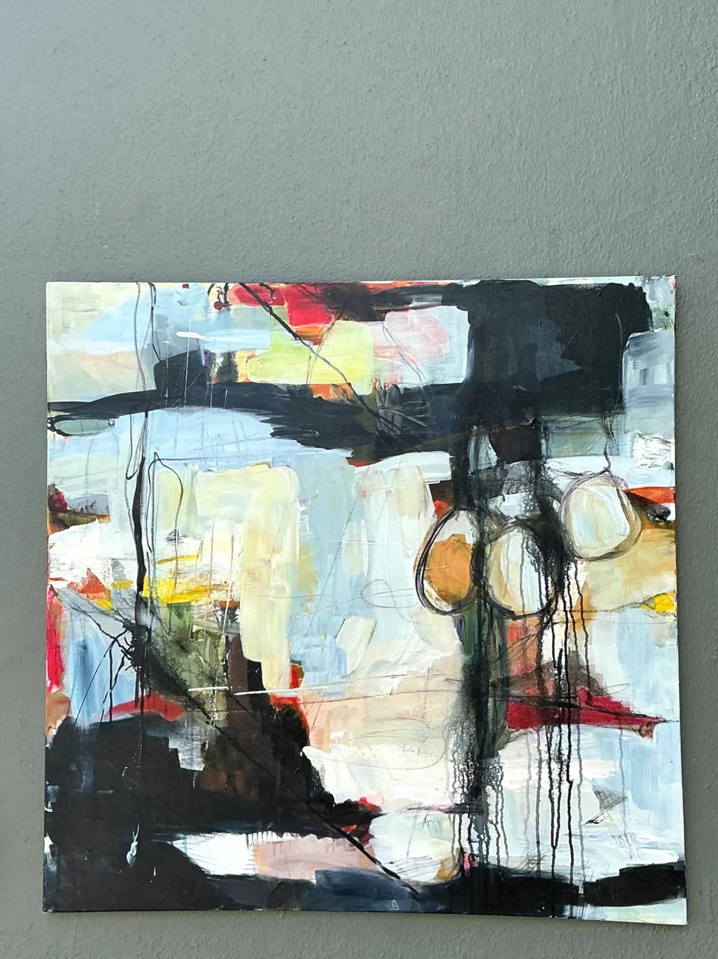 Vintage Abstract Expressionist Oil Painting on Canvas — additional photo 3