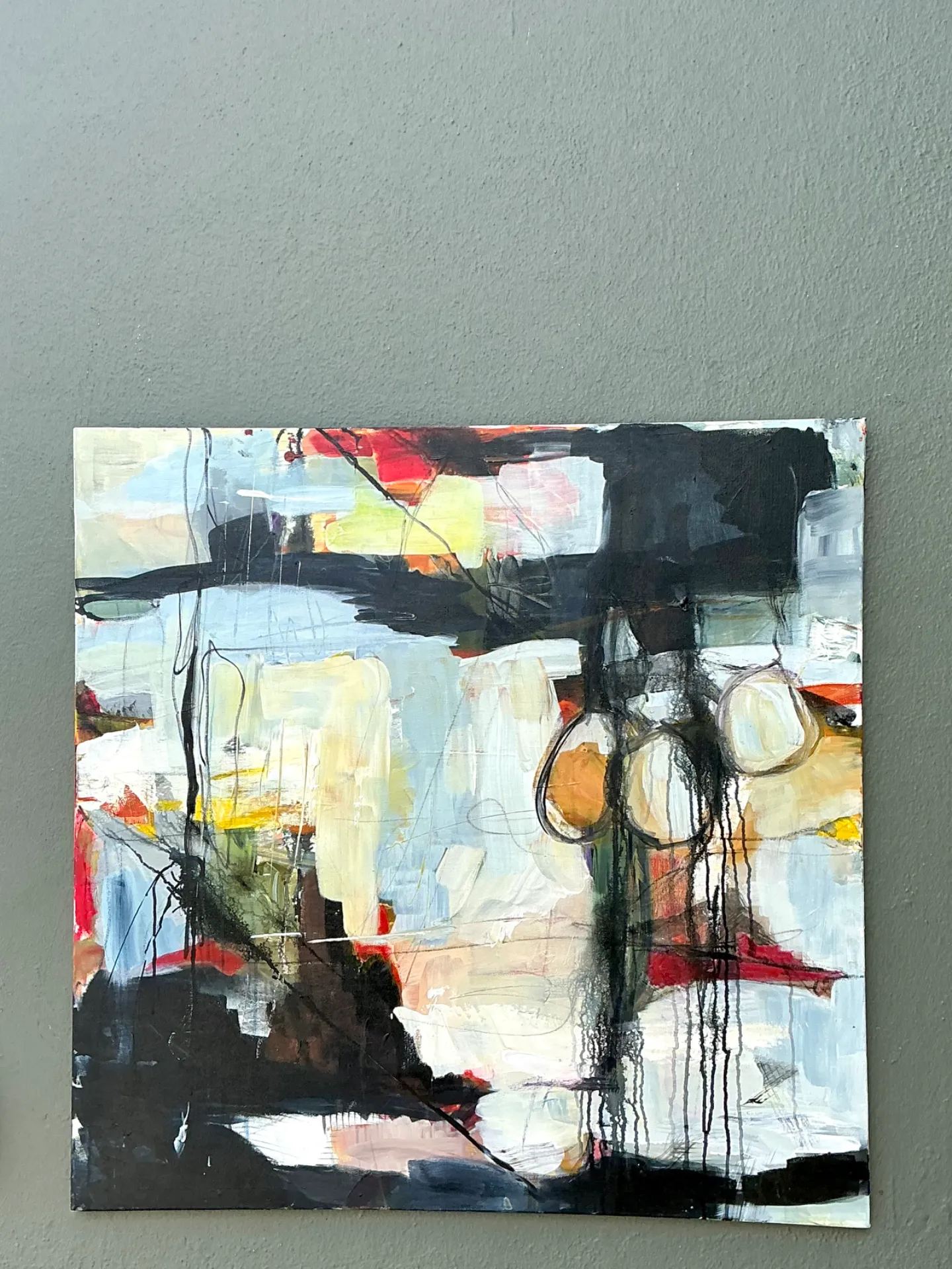 Vintage Abstract Expressionist Oil Painting on Canvas — additional photo 7