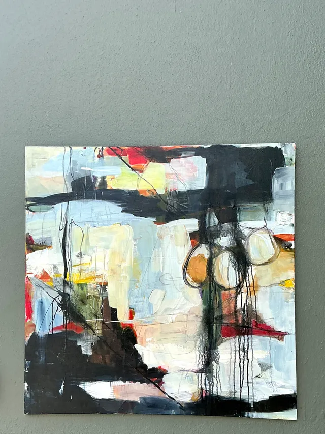 Vintage Abstract Expressionist Oil Painting on Canvas — additional photo 7