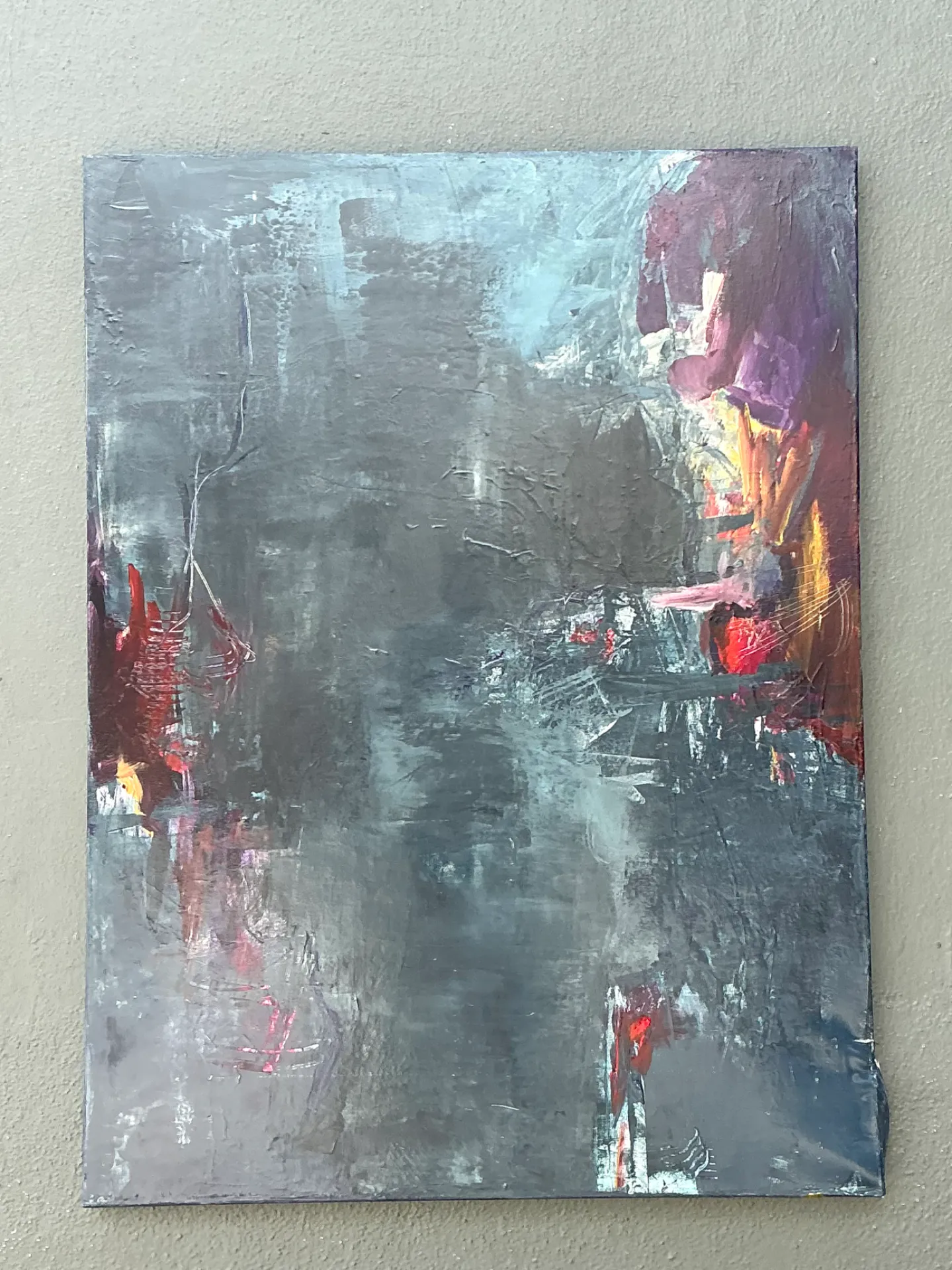 Vintage Abstract Expressionist Oil Painting — additional photo 1