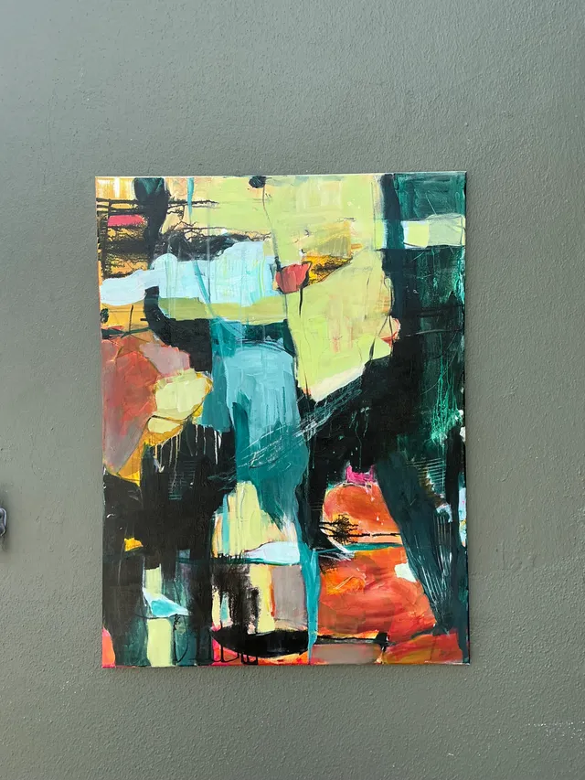 Vintage Abstract Expressionist Oil Painting on Canvas — additional photo 7