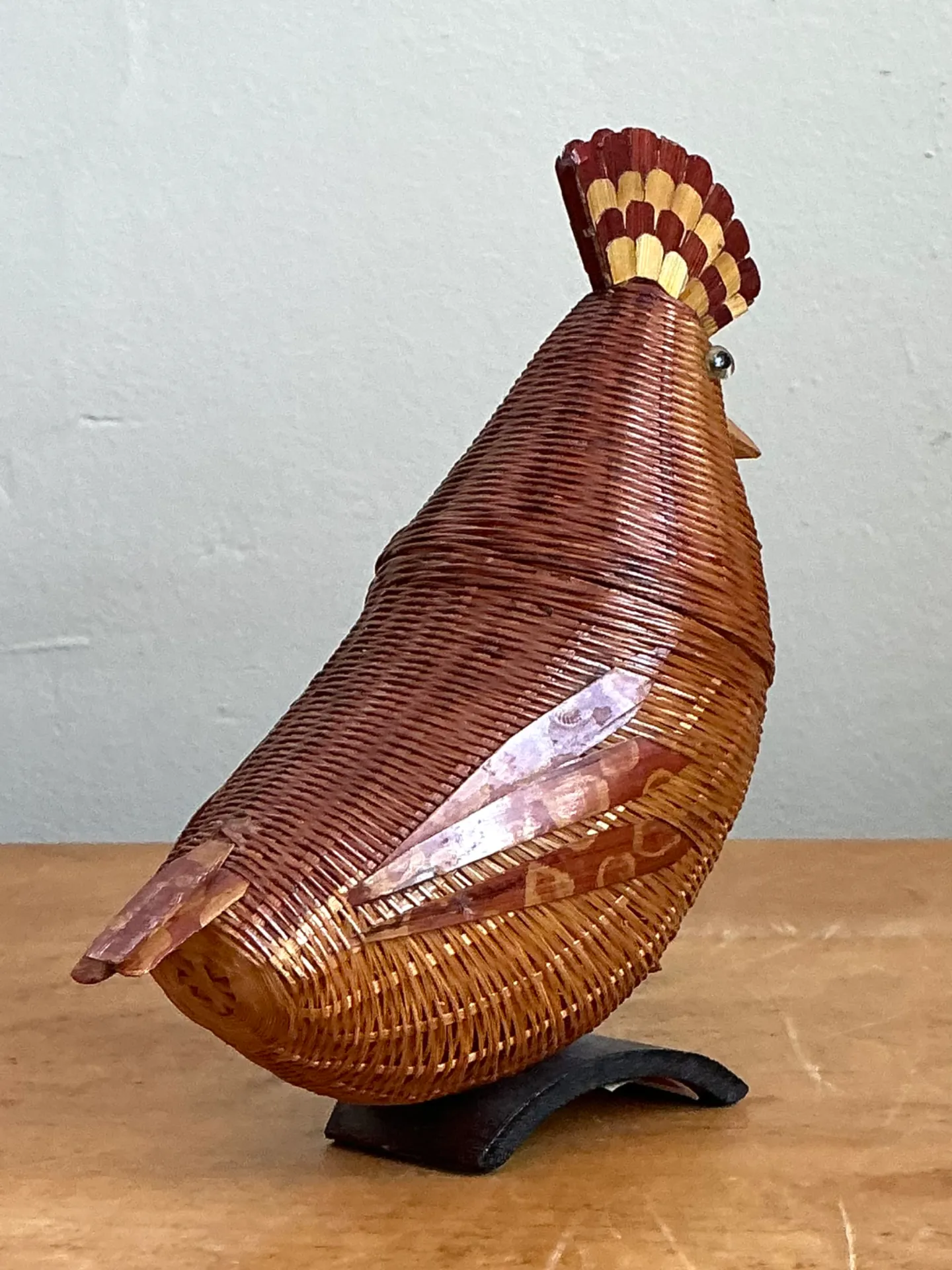 Vintage Shanghai Weave Rattan Pheasant — additional photo 7