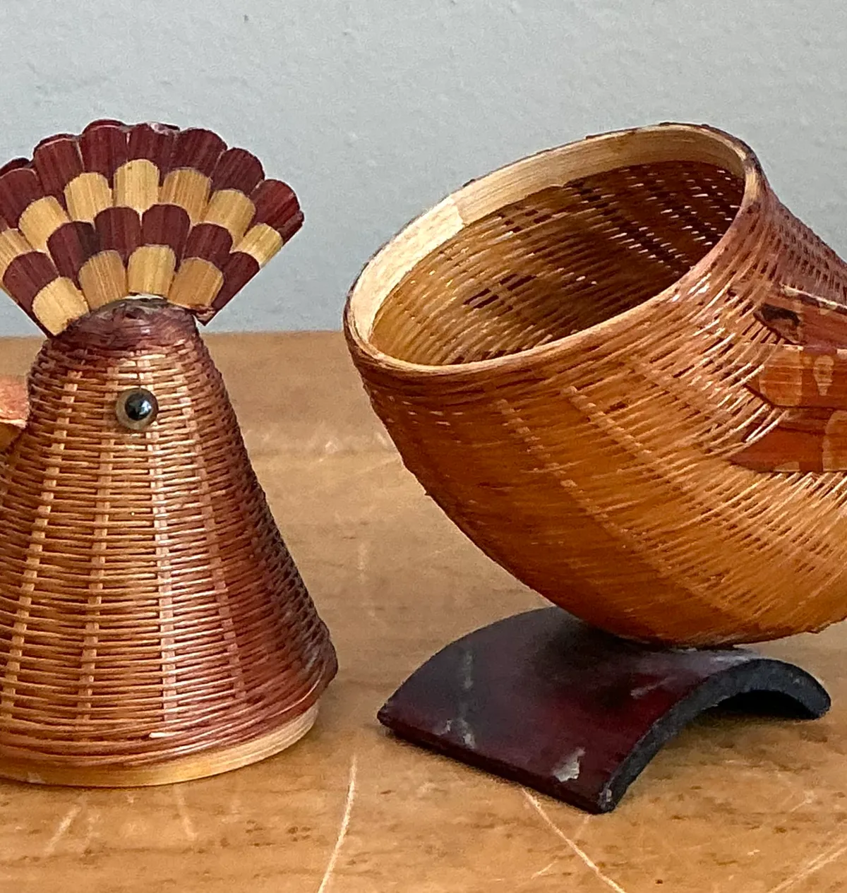Vintage Shanghai Weave Rattan Pheasant — additional photo 4