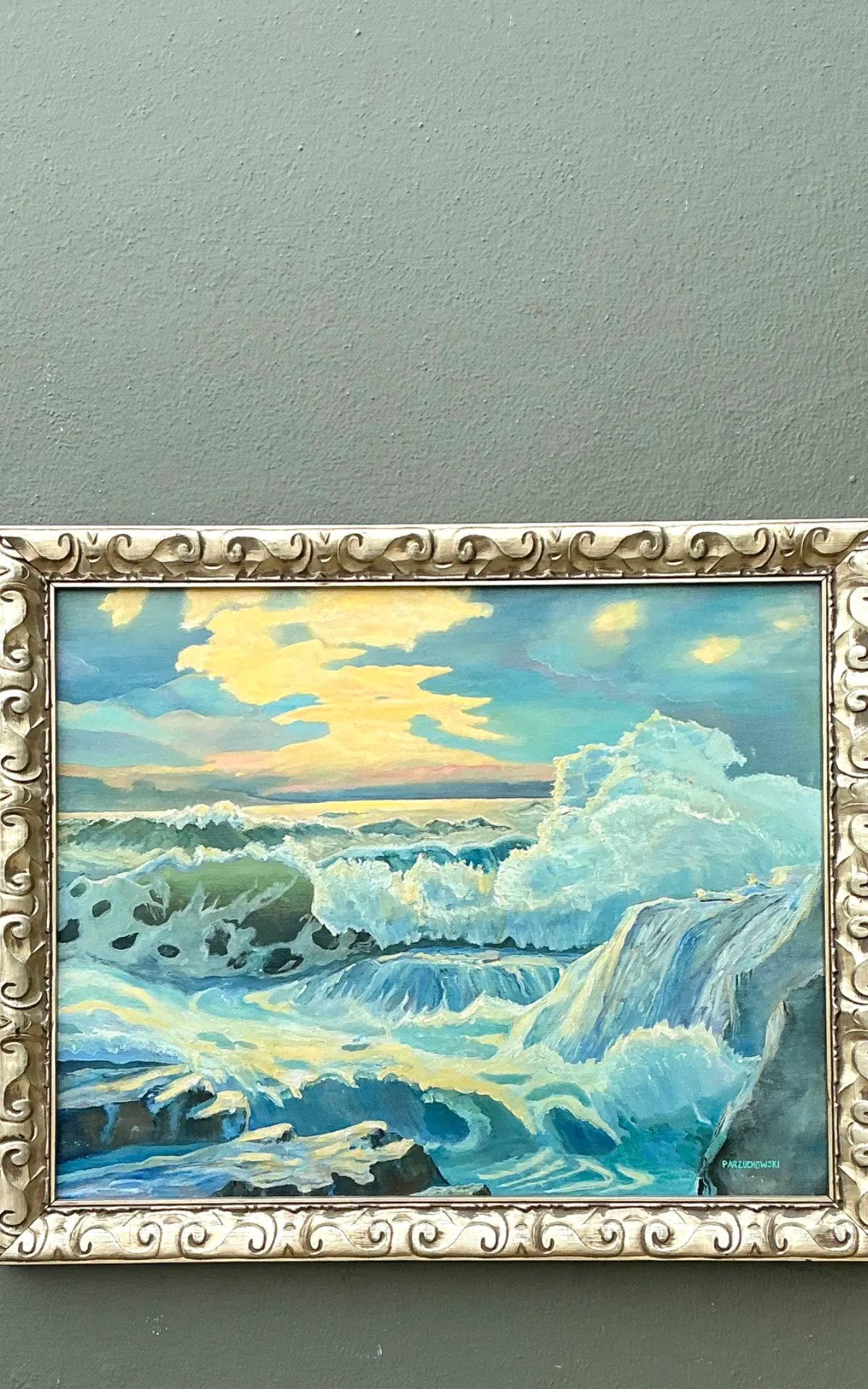 Vintage Seascape Oil Painting on Canvas — additional photo 8