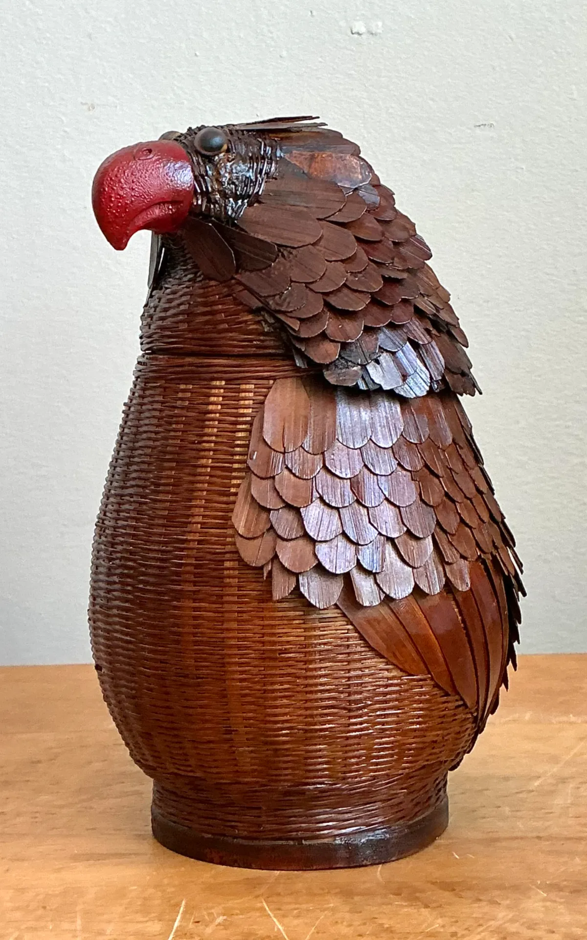 Vintage Shanghai Weave Parrot Basket