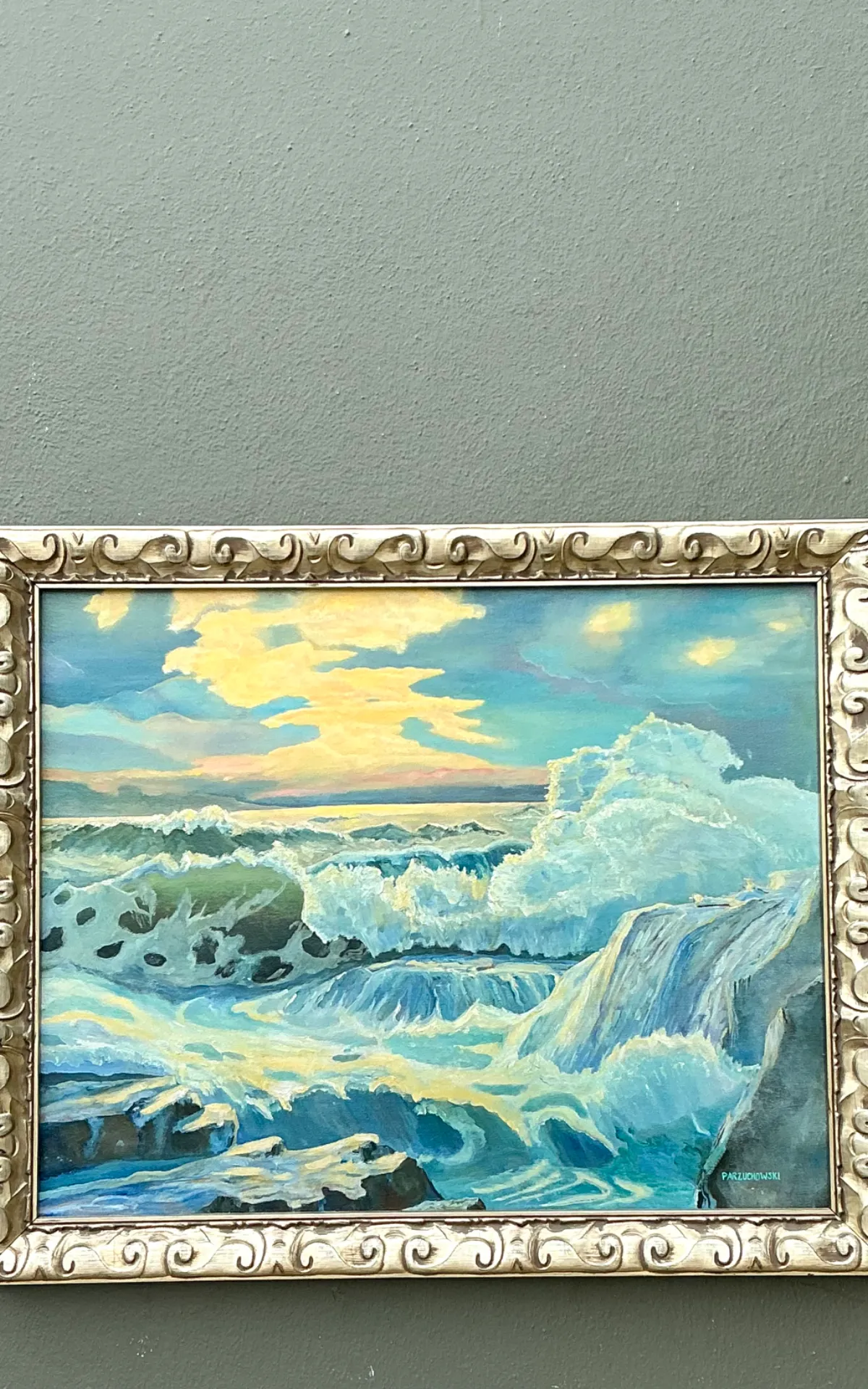 Vintage Seascape Oil Painting on Canvas — additional photo 7