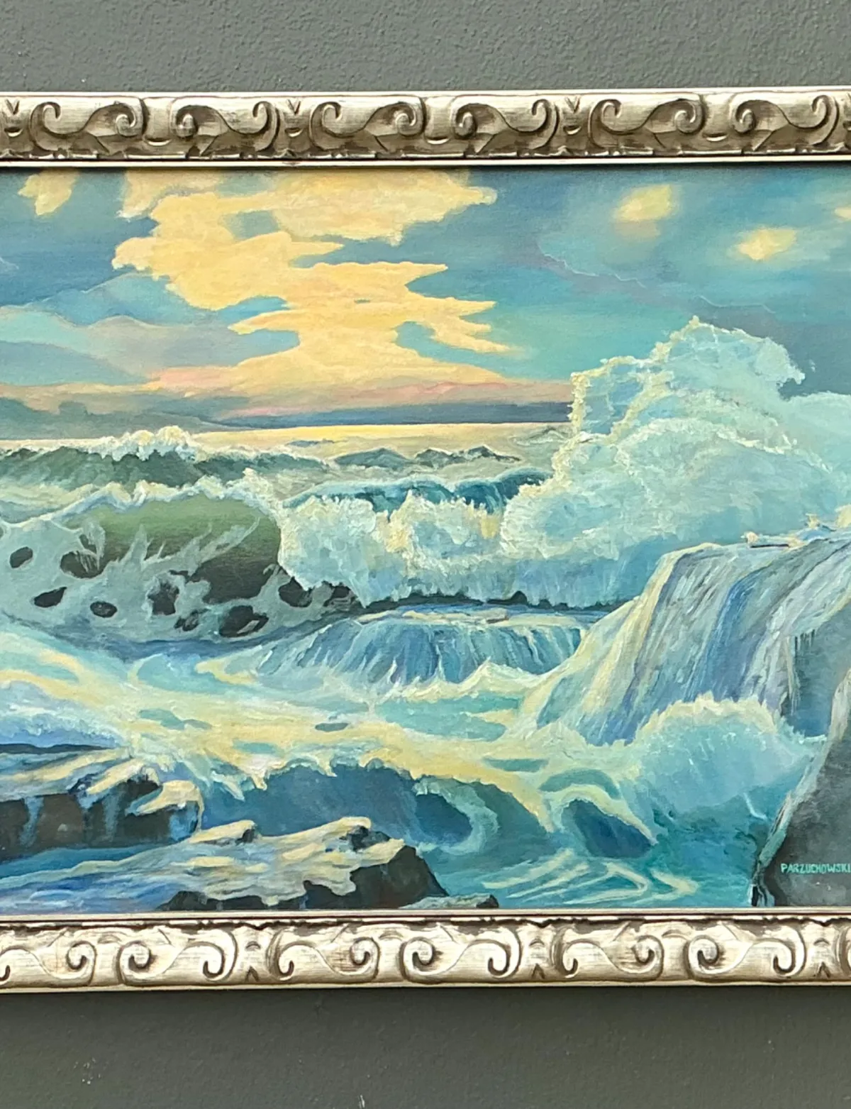 Vintage Seascape Oil Painting on Canvas — additional photo 6