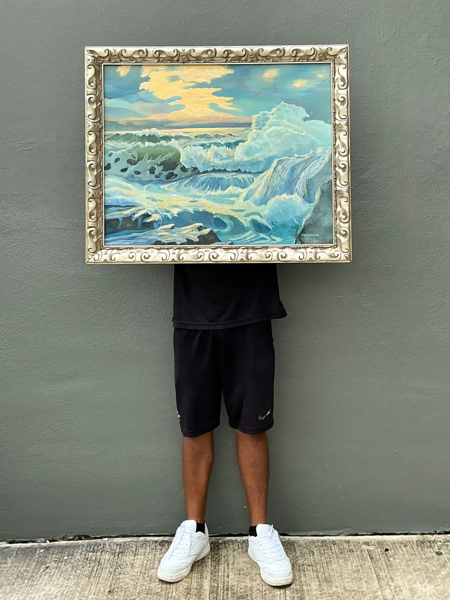 Vintage Seascape Oil Painting on Canvas — additional photo 5