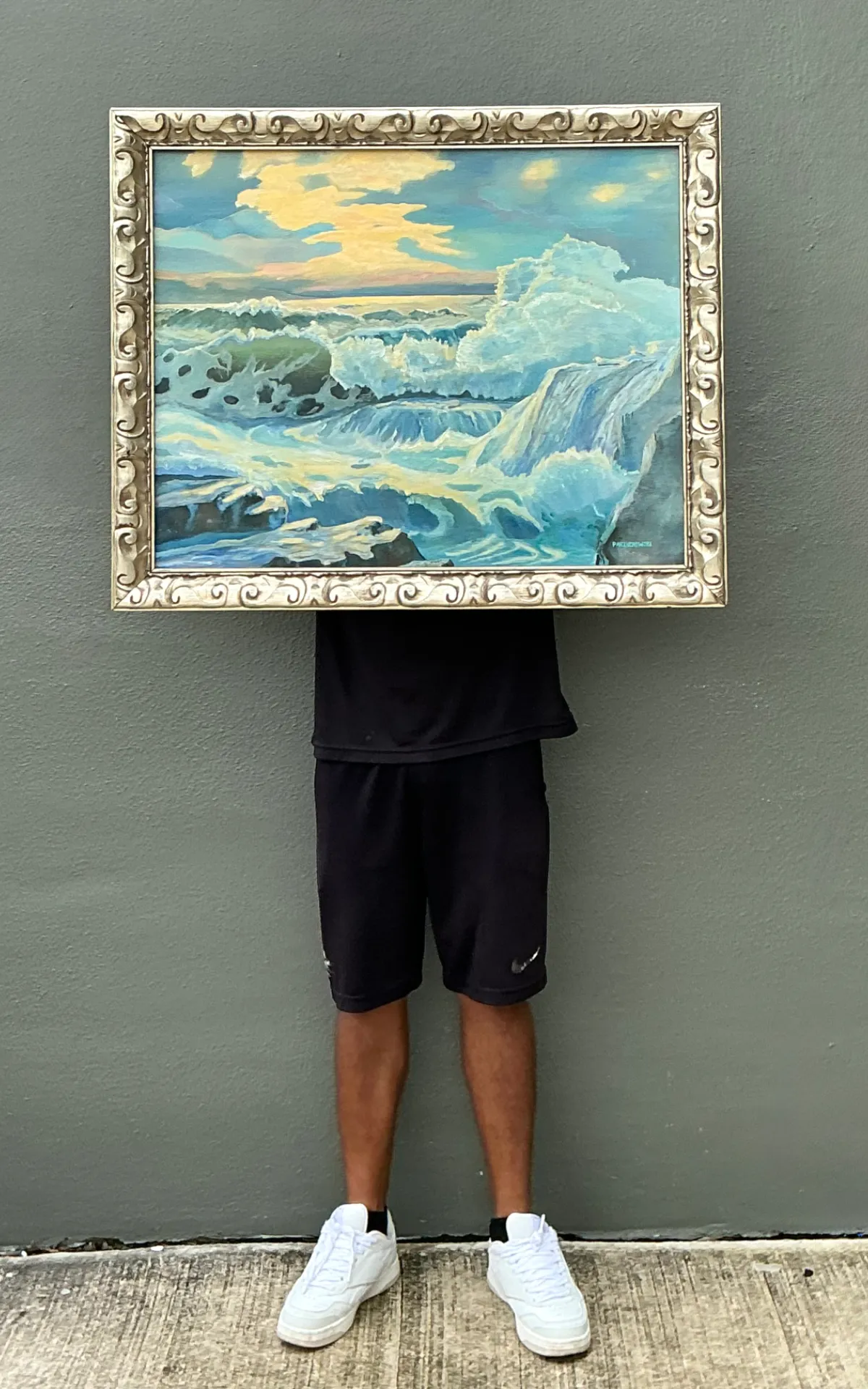 Vintage Seascape Oil Painting on Canvas — additional photo 5