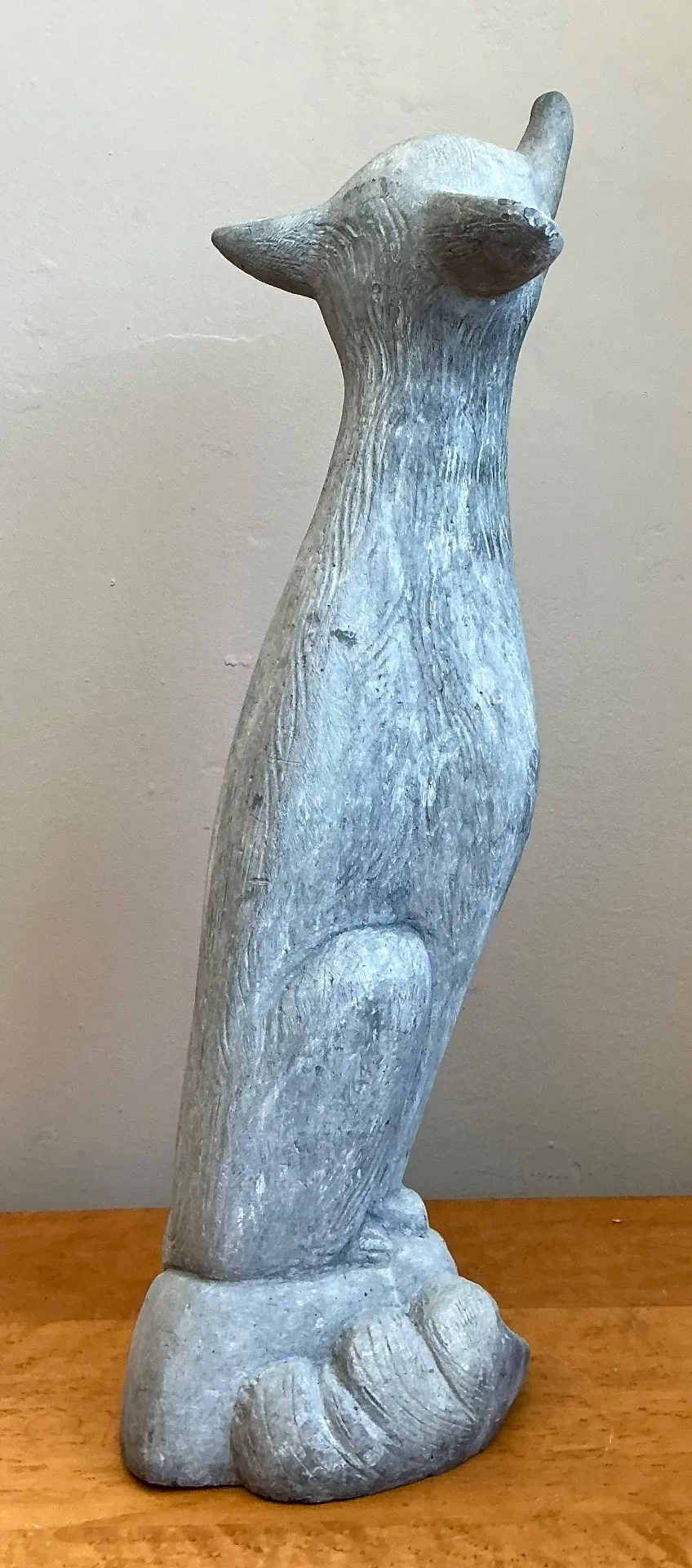 Vintage Lead Fox Garden Statue