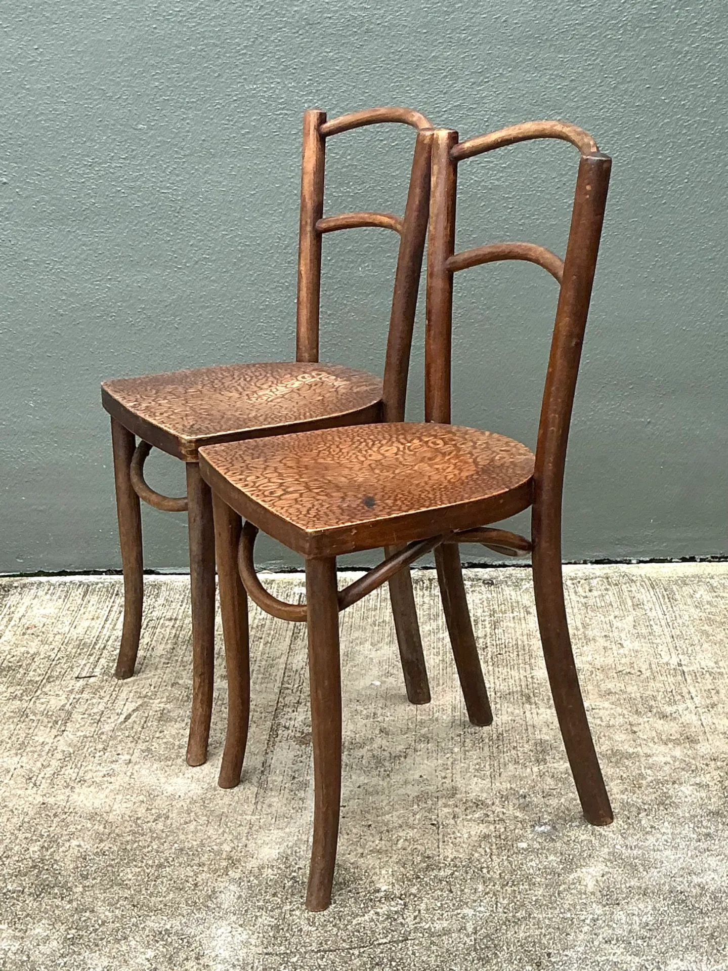 Vintage Carved Crocodile Wood Dining Chairs - A Pair — additional photo 5