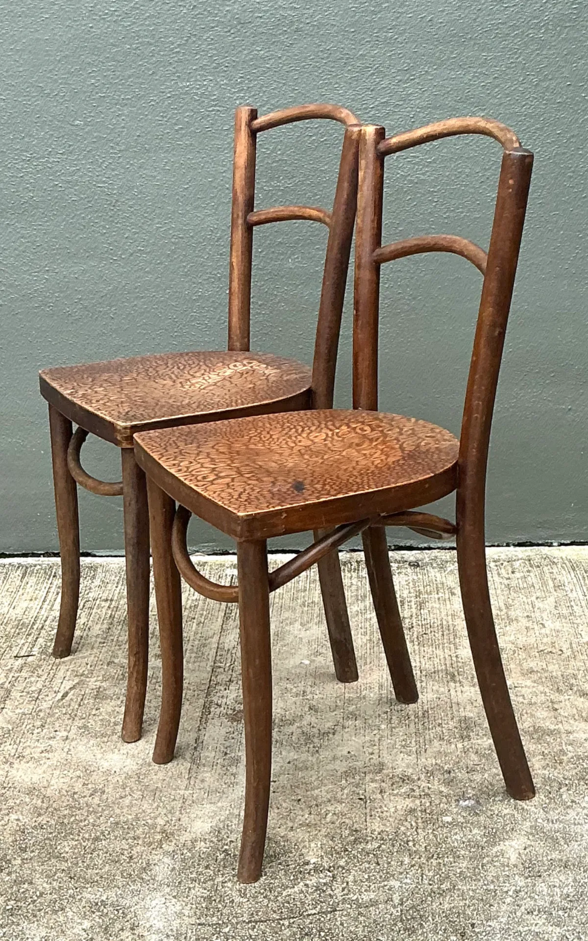 Vintage Carved Crocodile Wood Dining Chairs - A Pair — additional photo 5