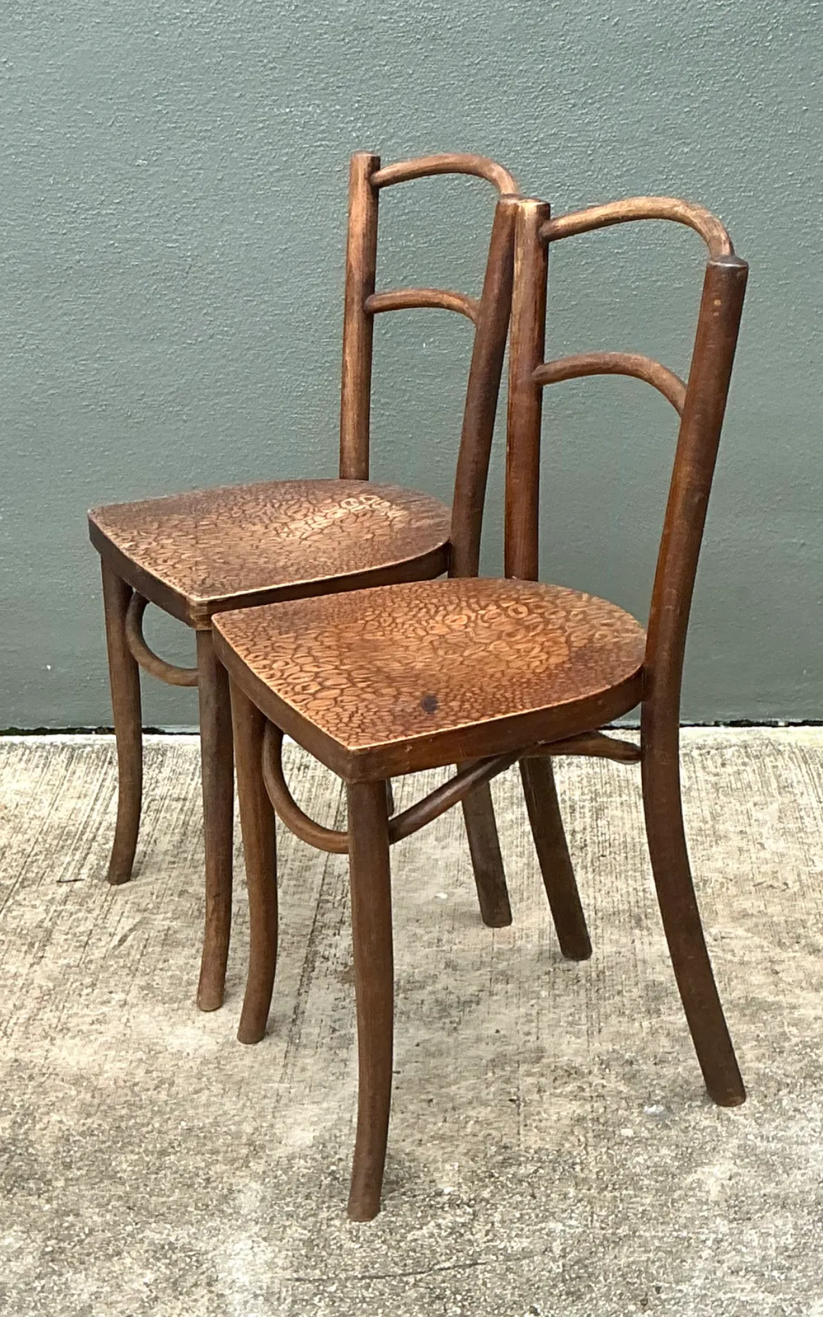 Vintage Carved Crocodile Wood Dining Chairs - A Pair — additional photo 3