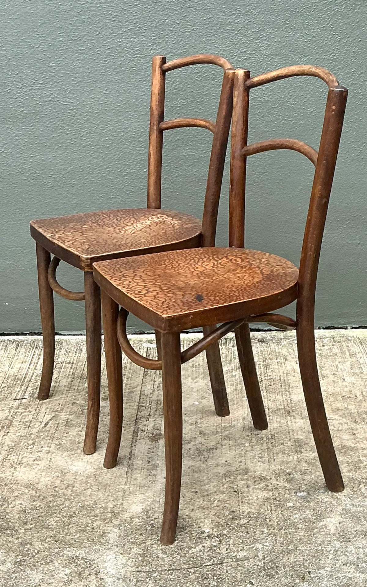 Vintage Carved Crocodile Wood Dining Chairs - A Pair — additional photo 8