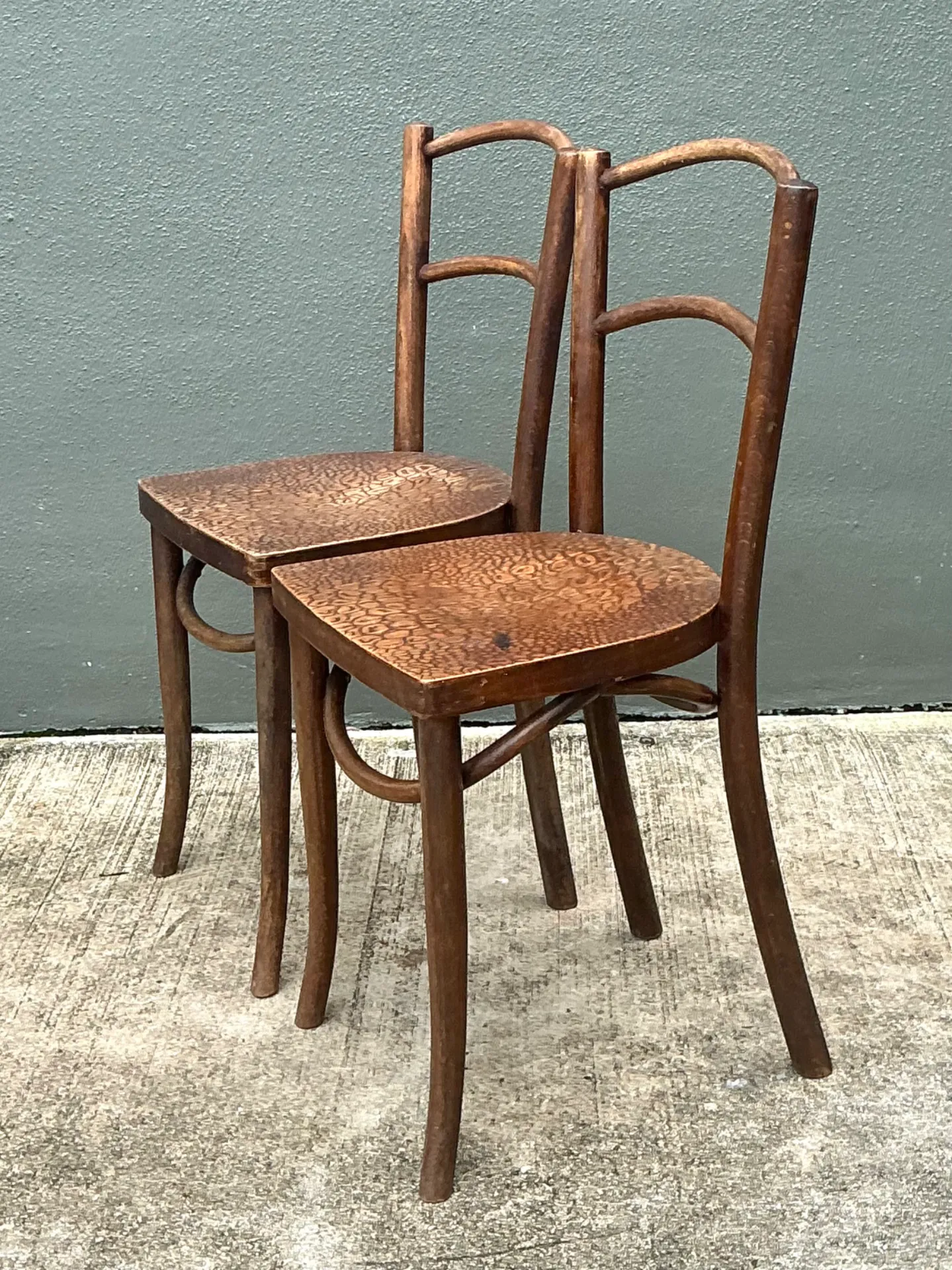 Vintage Carved Crocodile Wood Dining Chairs - A Pair — additional photo 6