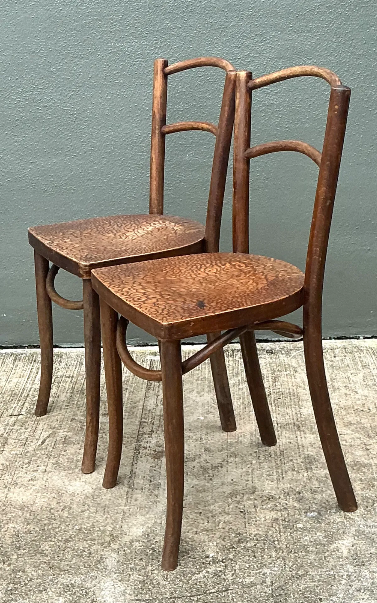 Vintage Carved Crocodile Wood Dining Chairs - A Pair — additional photo 6