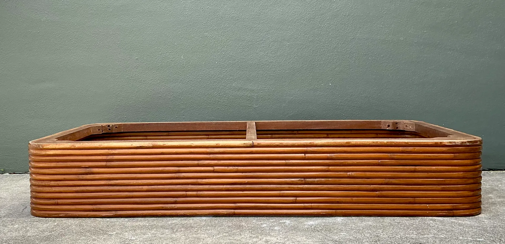 Vintage Stacked Rattan Twin Bed Platform — additional photo 3