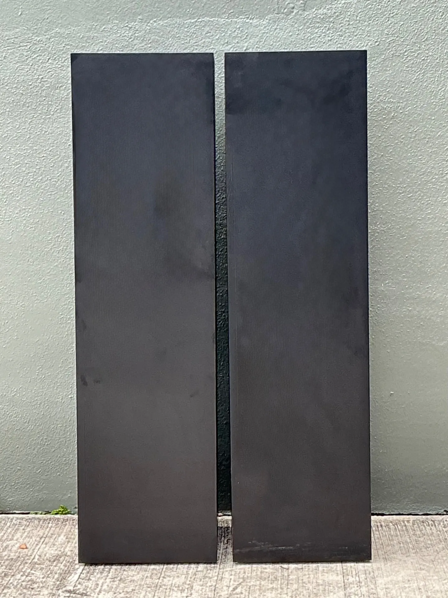 Vintage Modernist Matte Black Laminate Pedestals - A Pair — additional photo 6