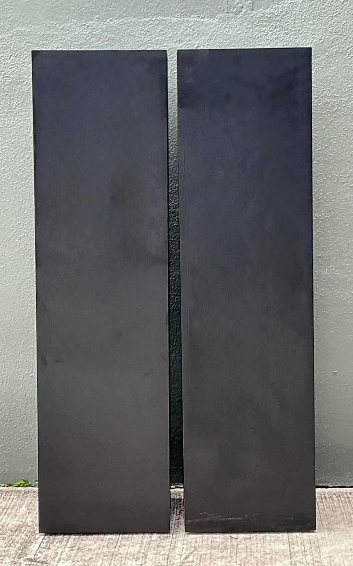 Vintage Modernist Matte Black Laminate Pedestals - A Pair — additional photo 6