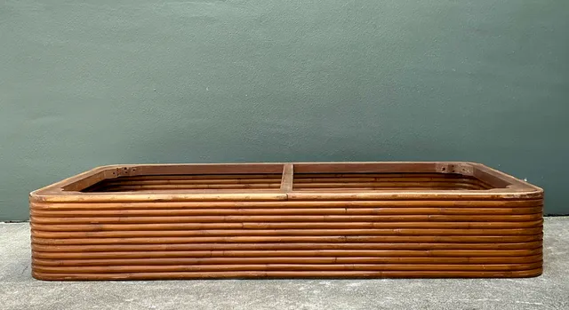 Vintage Stacked Rattan Twin Bed Platform — additional photo 6