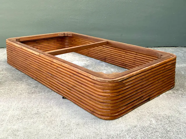 Vintage Stacked Rattan Twin Bed Platform — additional photo 8