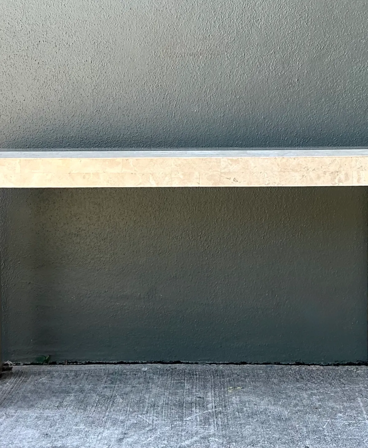 Vintage Tessellated Stone Console Table - Back view