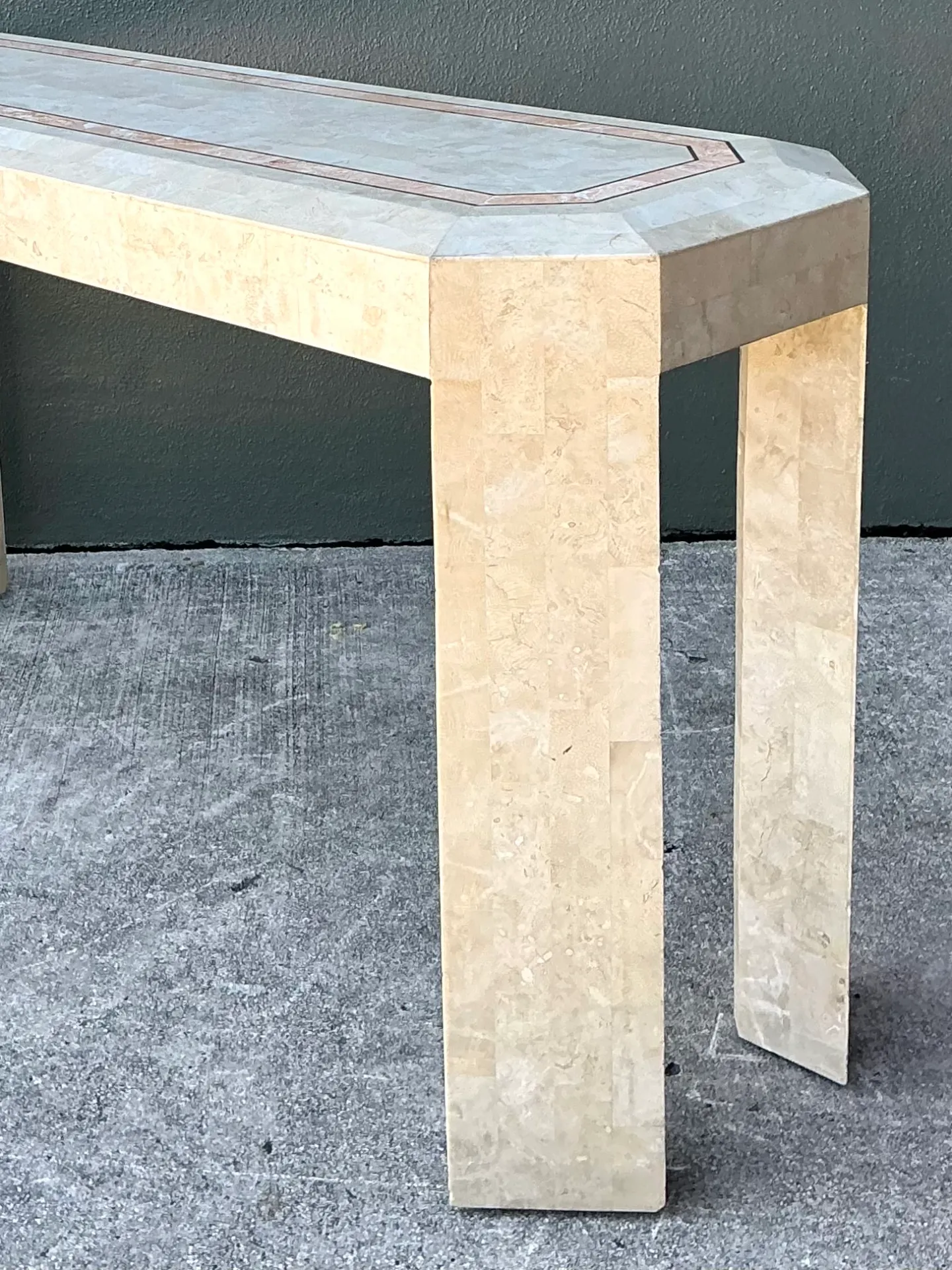 Vintage Tessellated Stone Console Table — additional photo 4