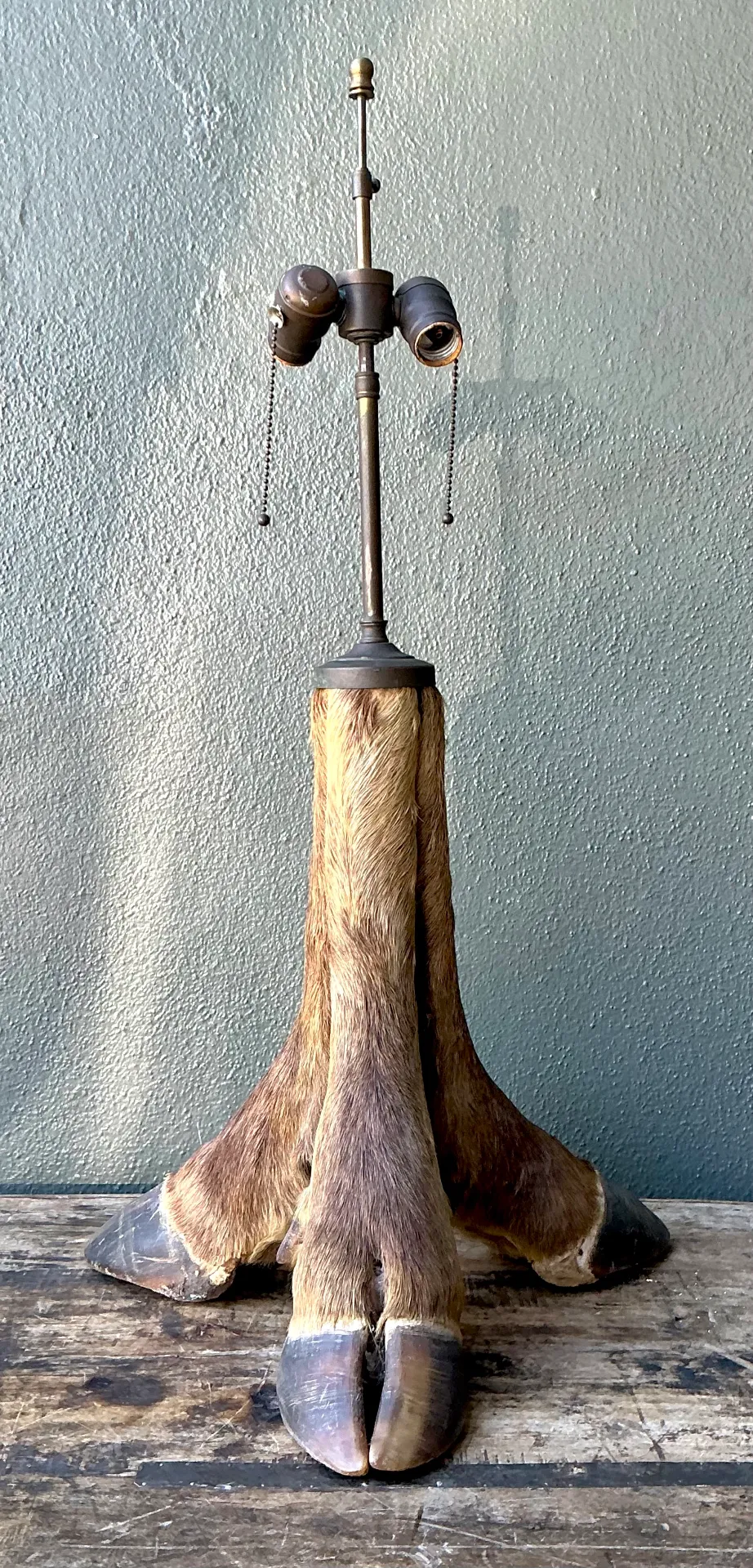 Vintage Taxidermy Hoof Table Lamp — additional photo 7