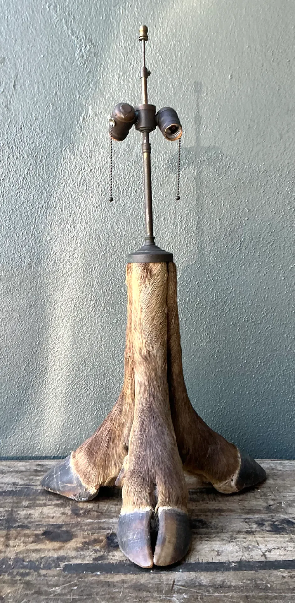 Vintage Taxidermy Hoof Table Lamp — additional photo 2