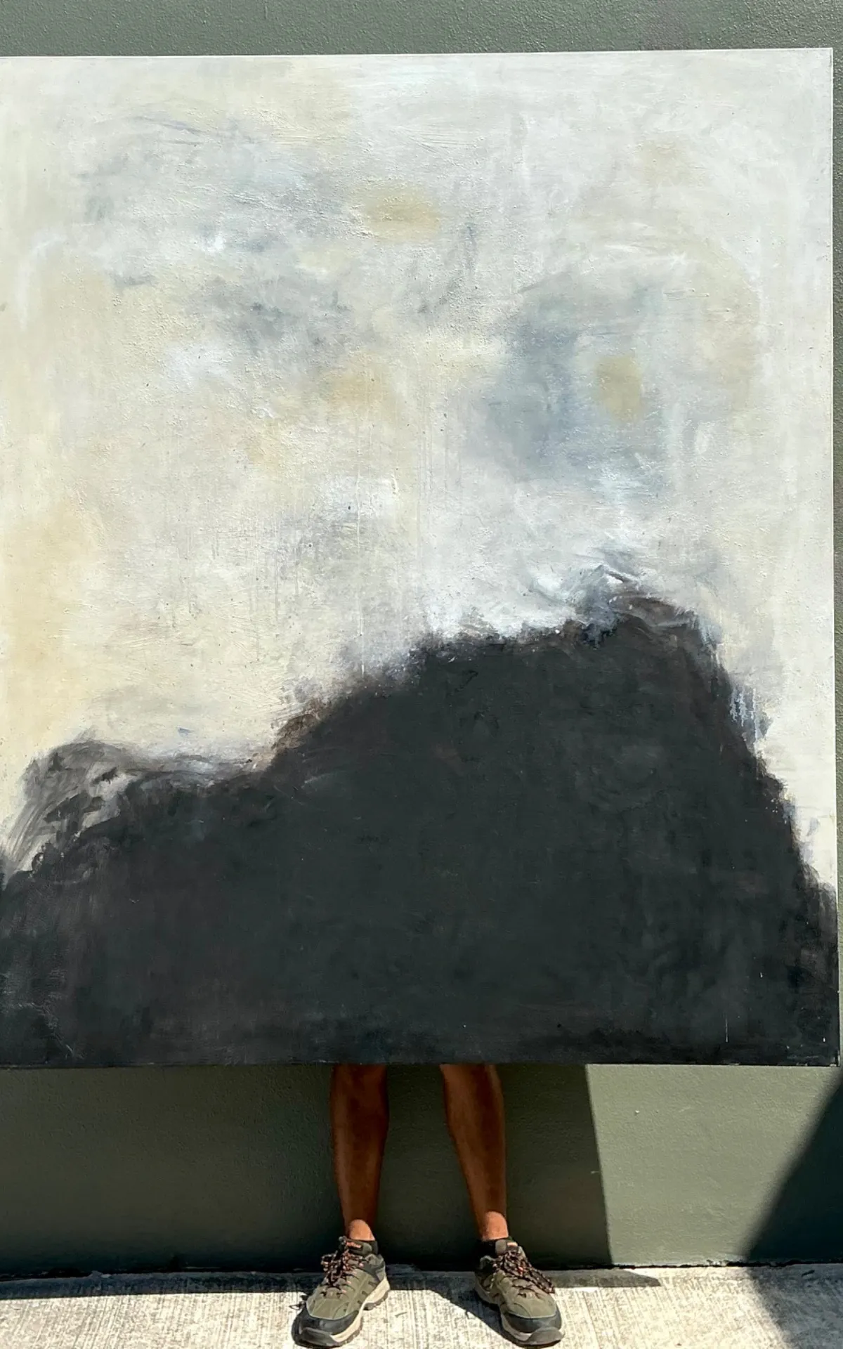 Vintage Monumental Abstract Oil On Canvas — additional photo 3