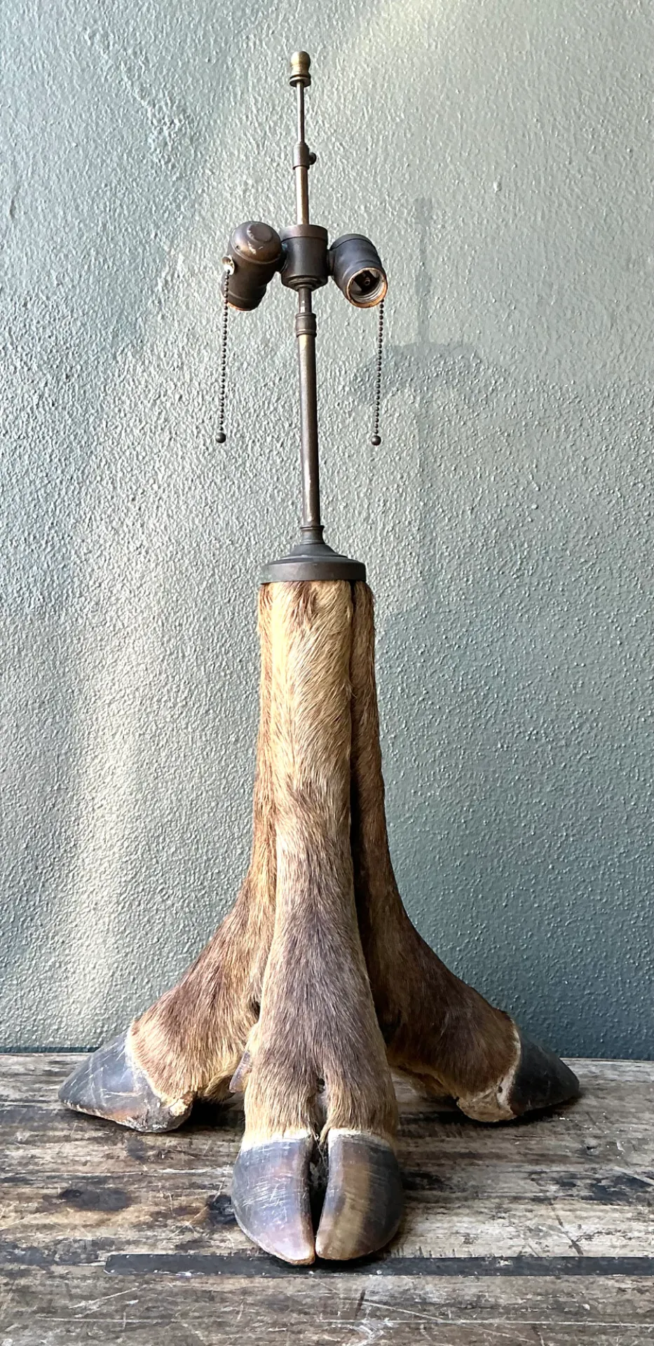 Vintage Taxidermy Hoof Table Lamp — additional photo 6