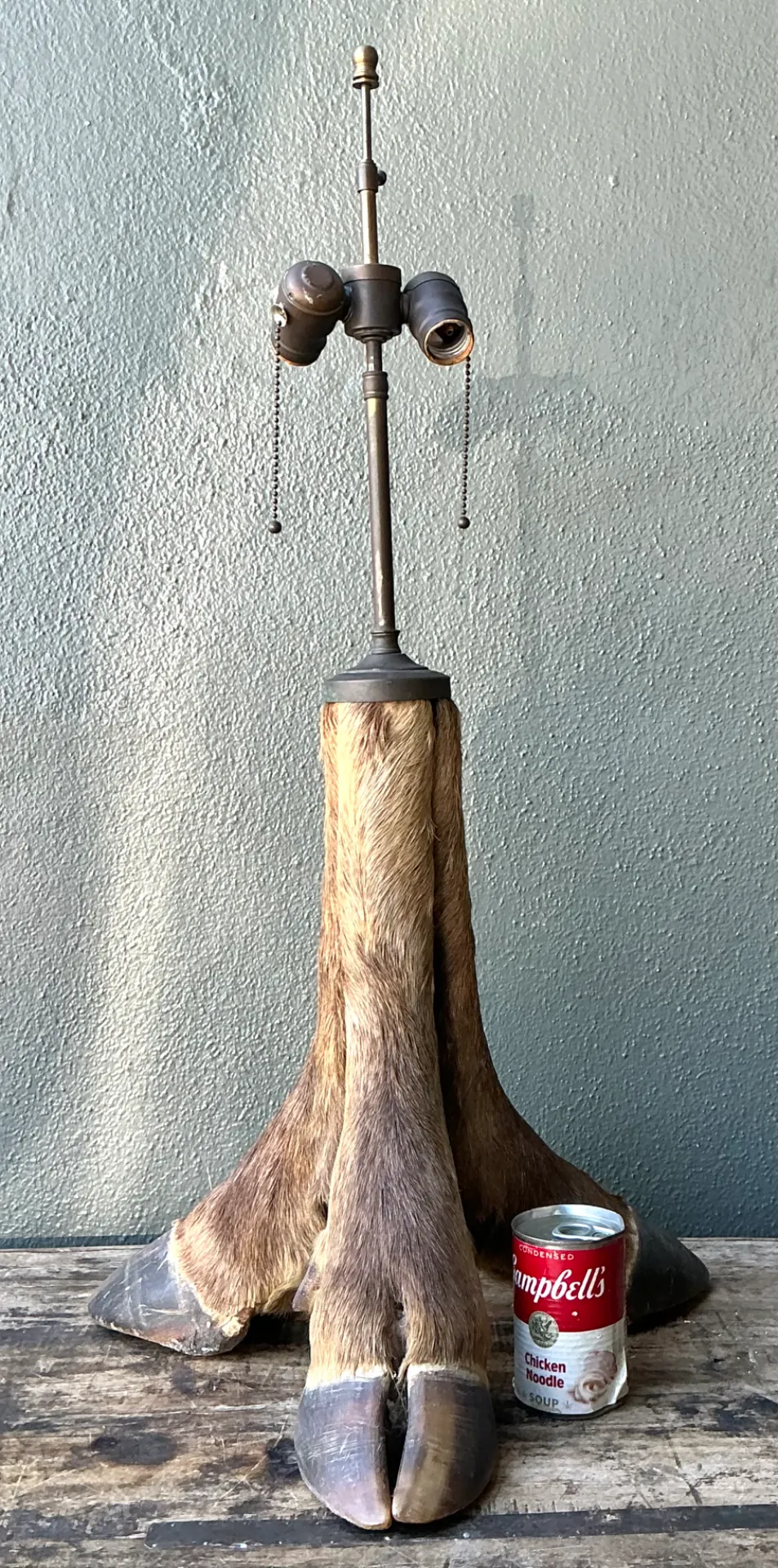 Vintage Taxidermy Hoof Table Lamp — additional photo 1