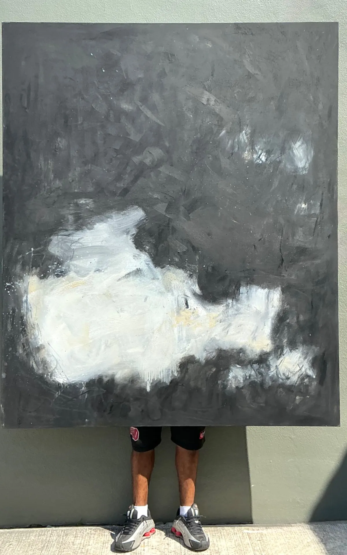 Vintage Monumental Abstract Oil On Canvas — additional photo 1