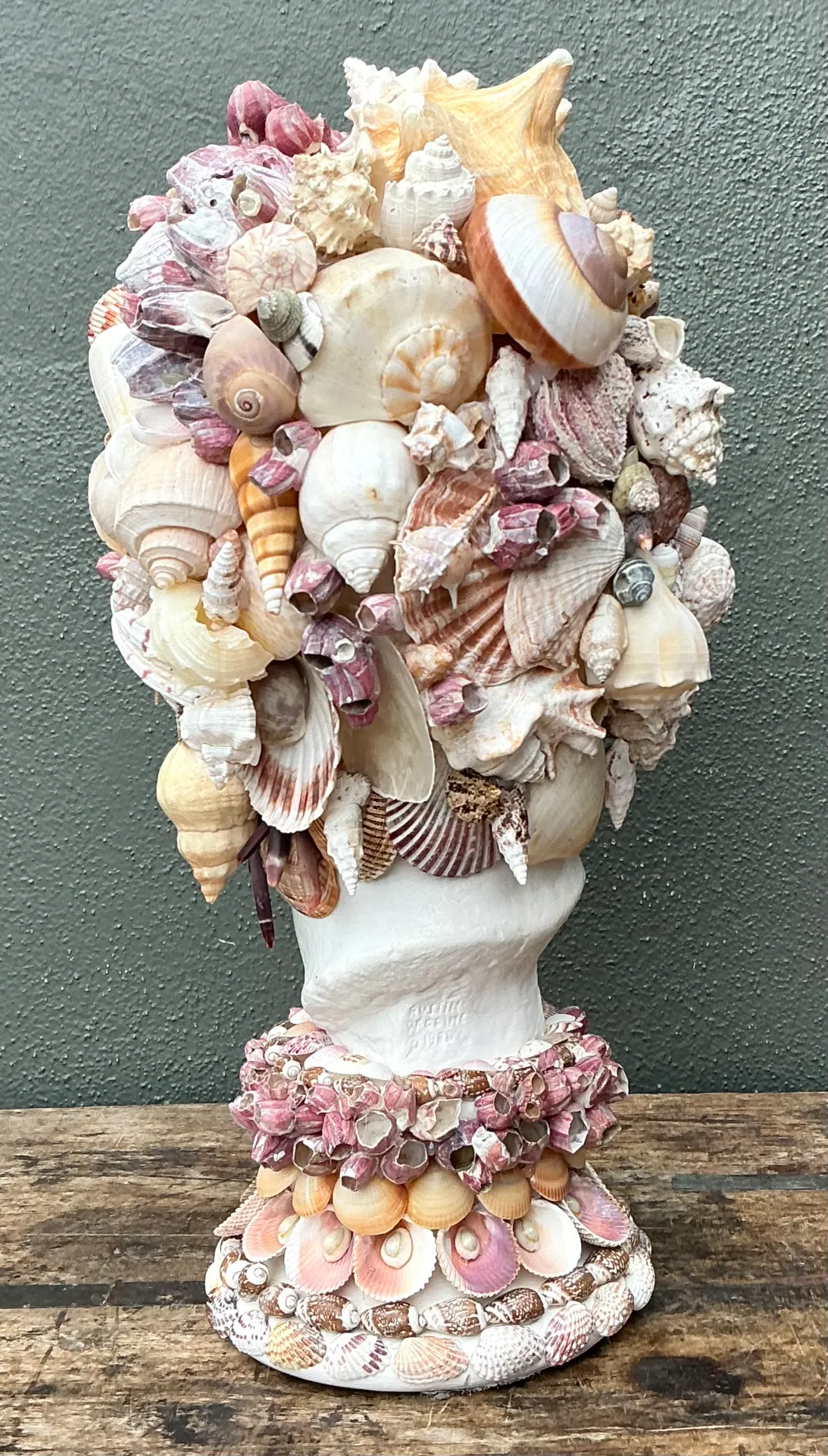 Vintage Shell Embellished Plaster Bust — additional photo 6