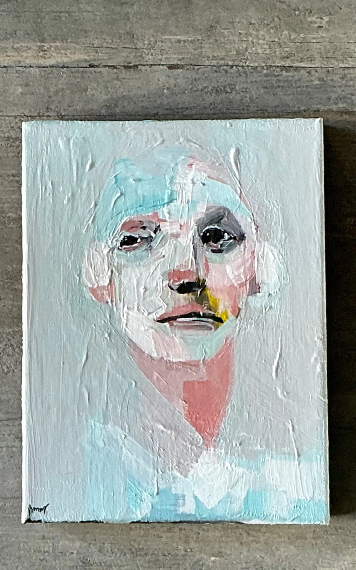 Vintage Abstract Expressionist Portrait Painting — additional photo 5