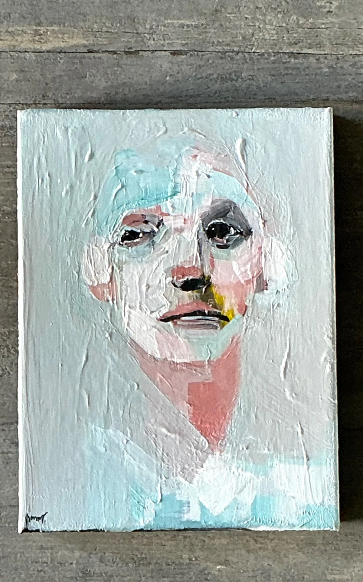 Vintage Abstract Expressionist Portrait Painting — additional photo 7