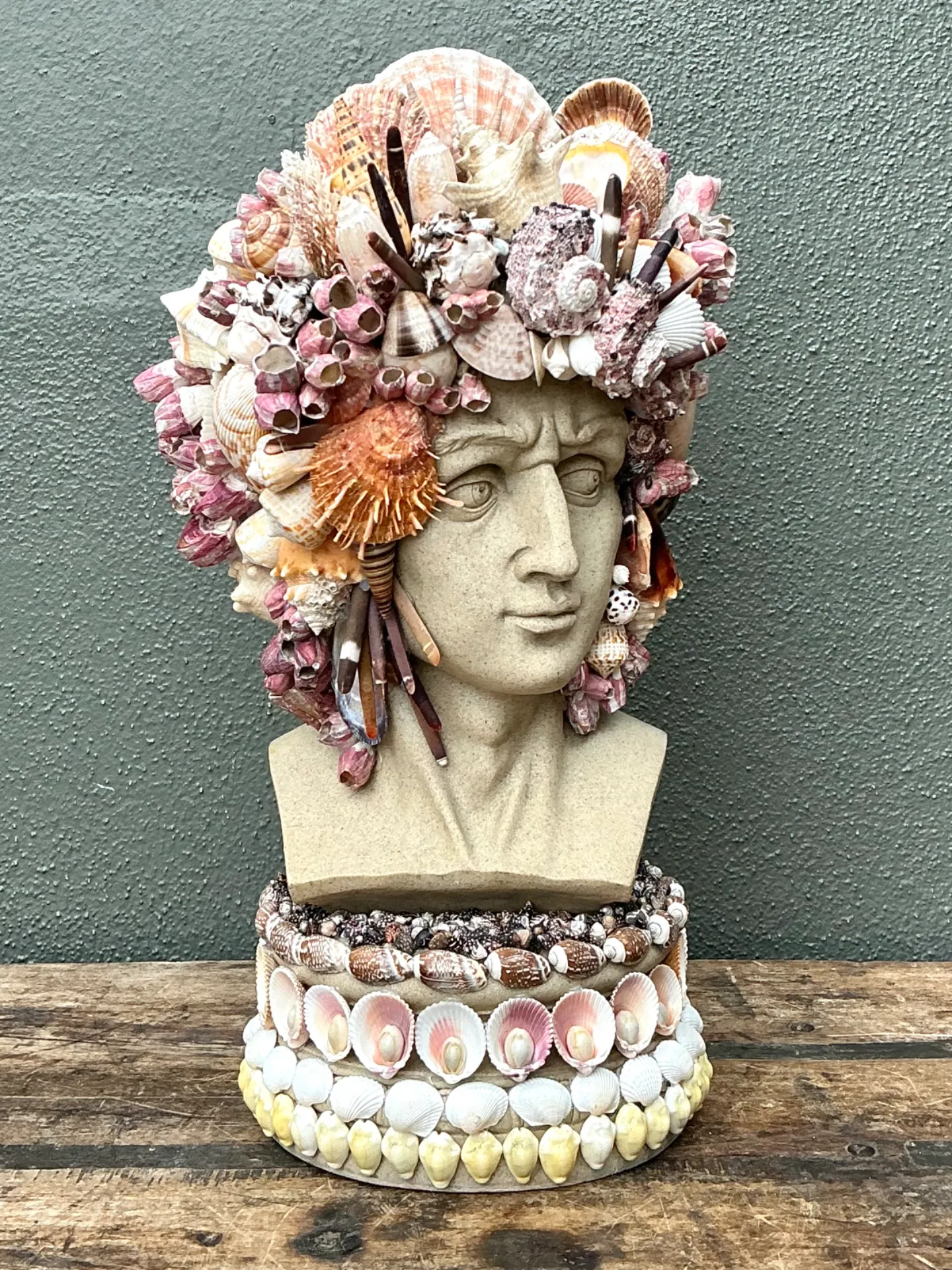 Vintage Coastal Shell Embellished Bust — additional photo 1