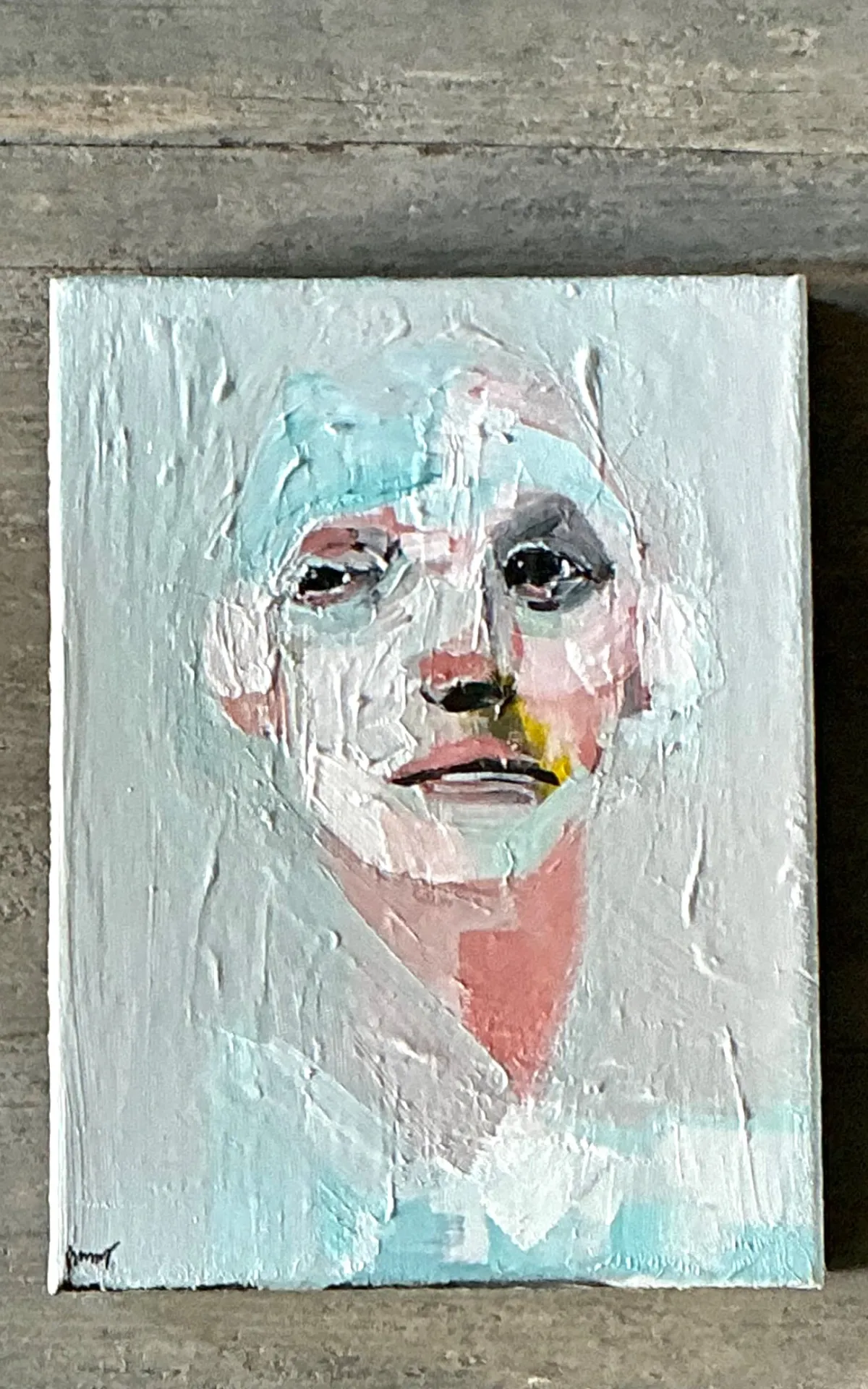 Vintage Abstract Expressionist Portrait Painting — additional photo 6
