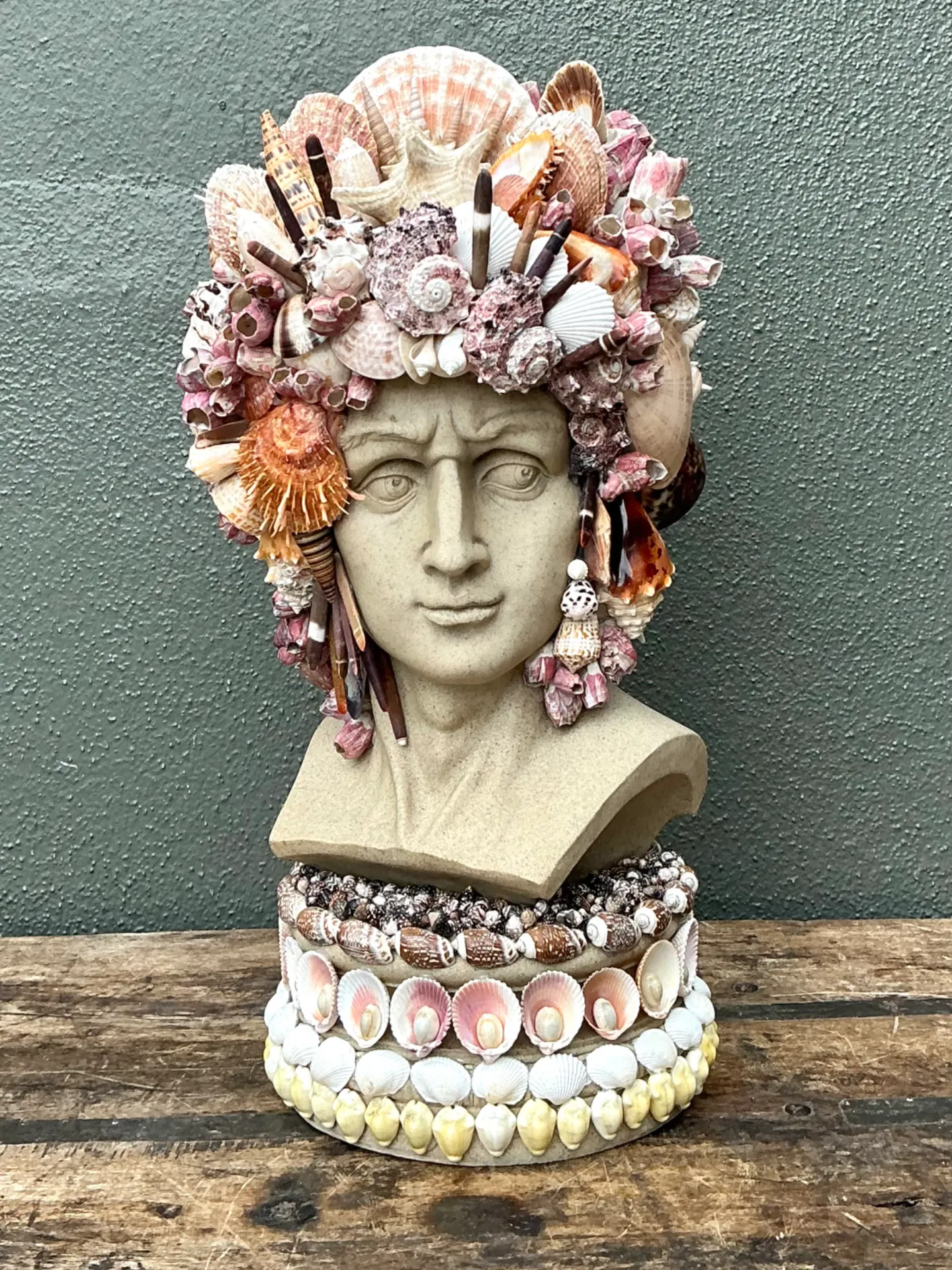 Vintage Coastal Shell Embellished Bust — additional photo 7
