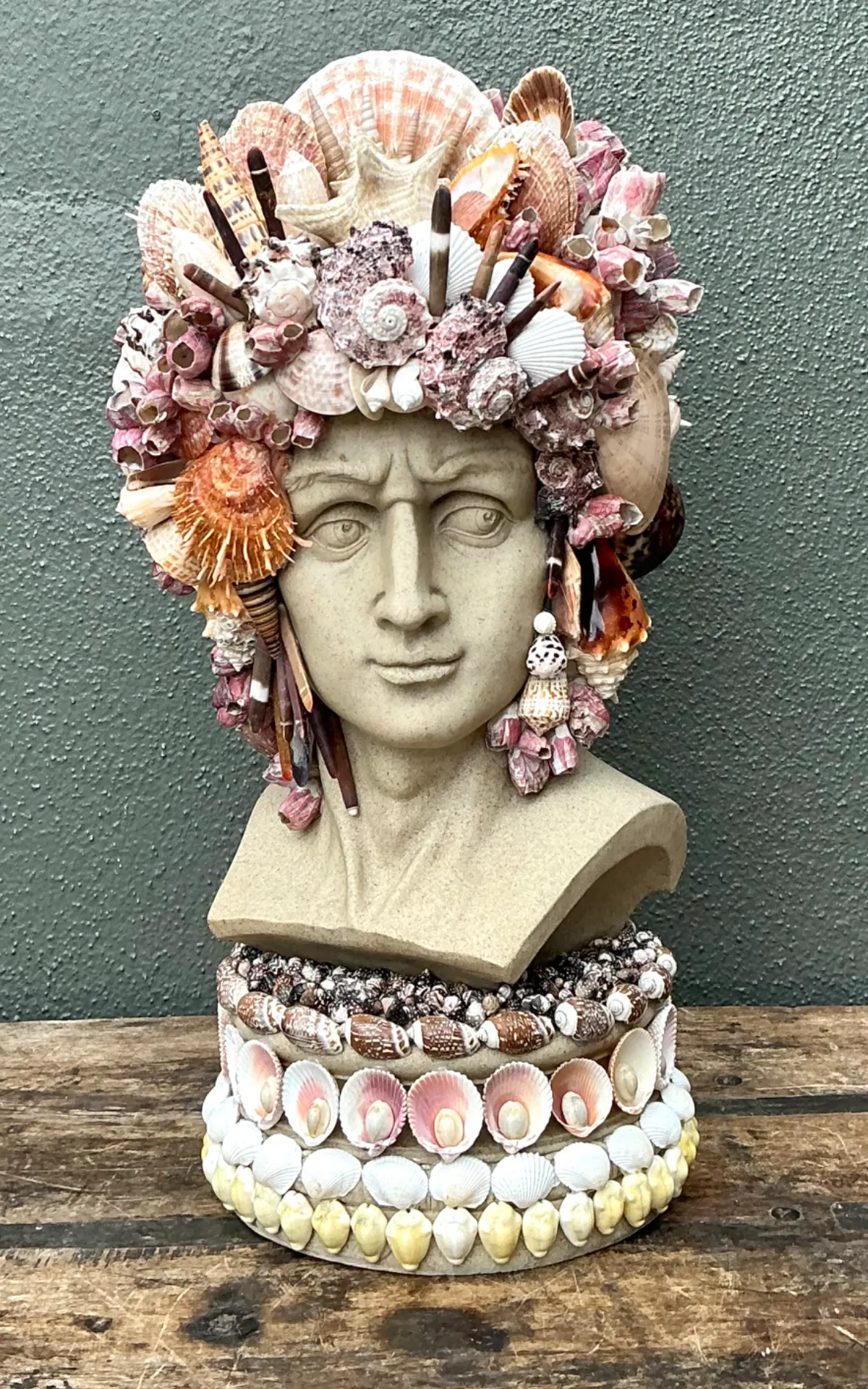 Vintage Coastal Shell Embellished Bust — additional photo 7