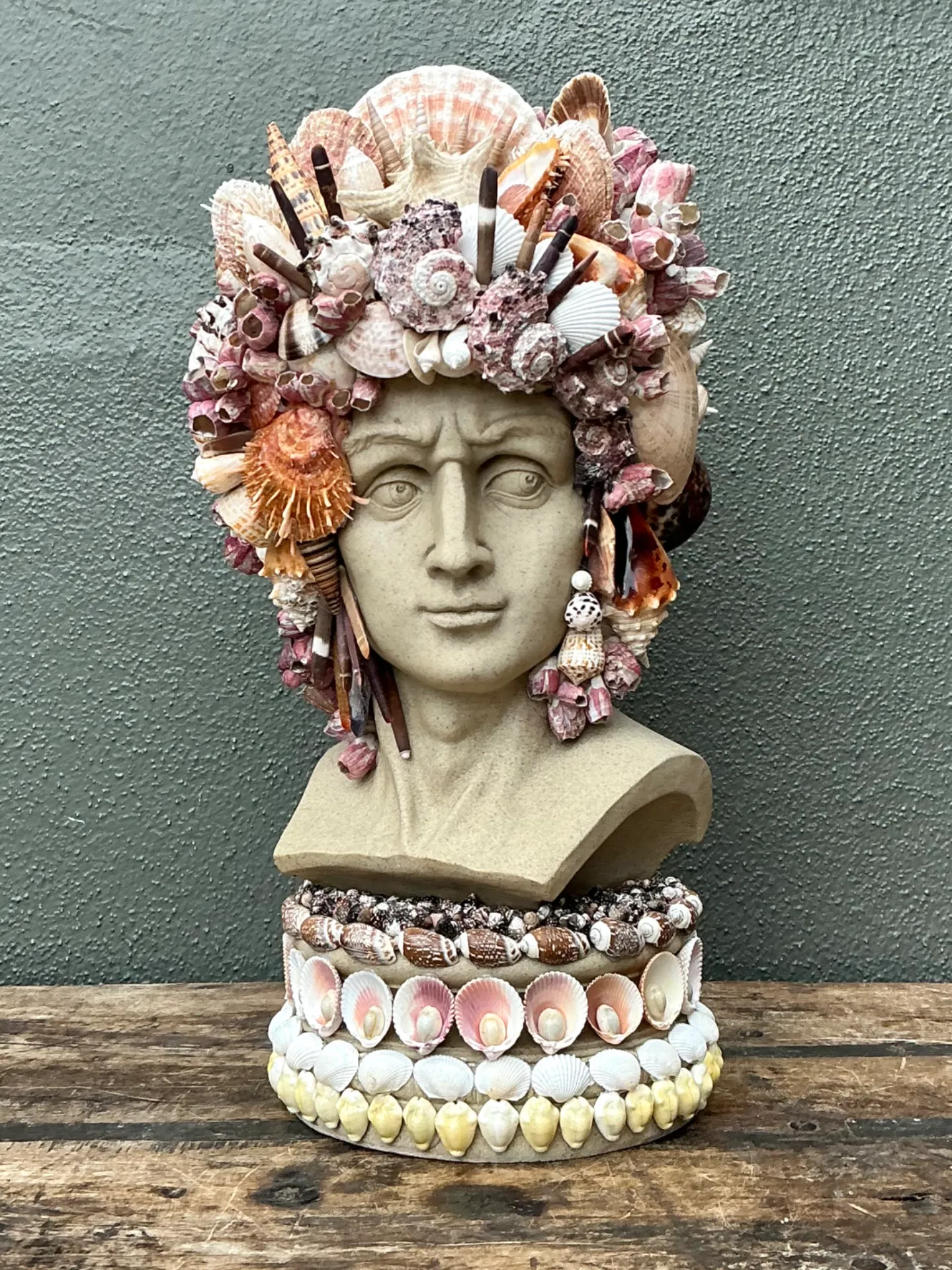 Vintage Coastal Shell Embellished Bust — additional photo 6
