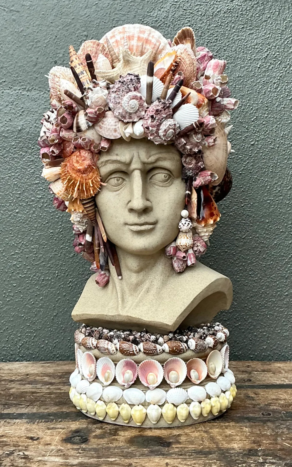 Vintage Coastal Shell Embellished Bust — additional photo 6