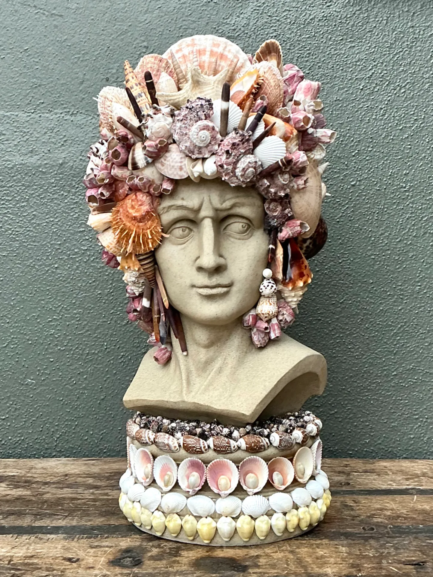 Vintage Coastal Shell Embellished Bust — additional photo 3